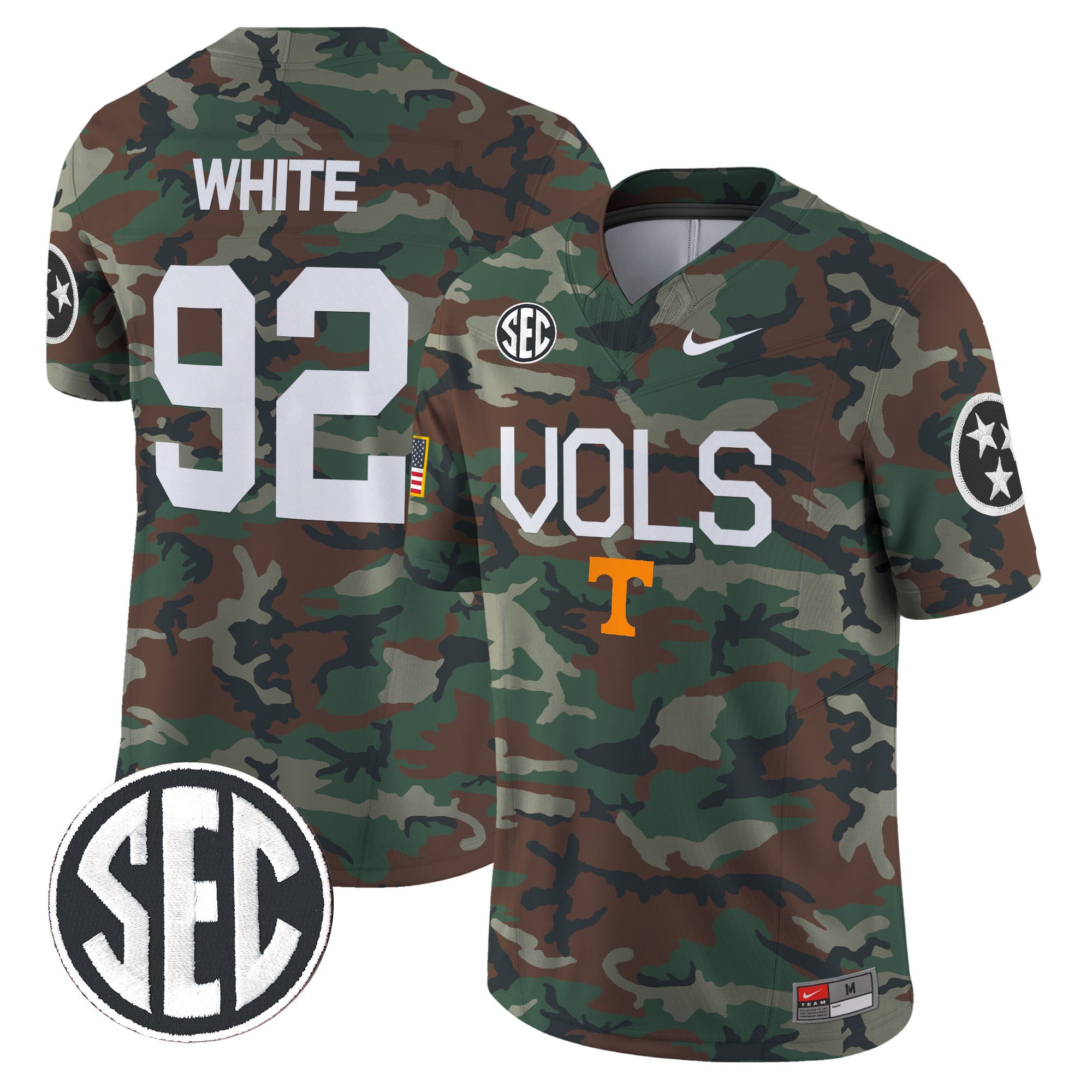 Tennessee Volunteers 2024 Military Vapor Limited Jersey - All Stitched