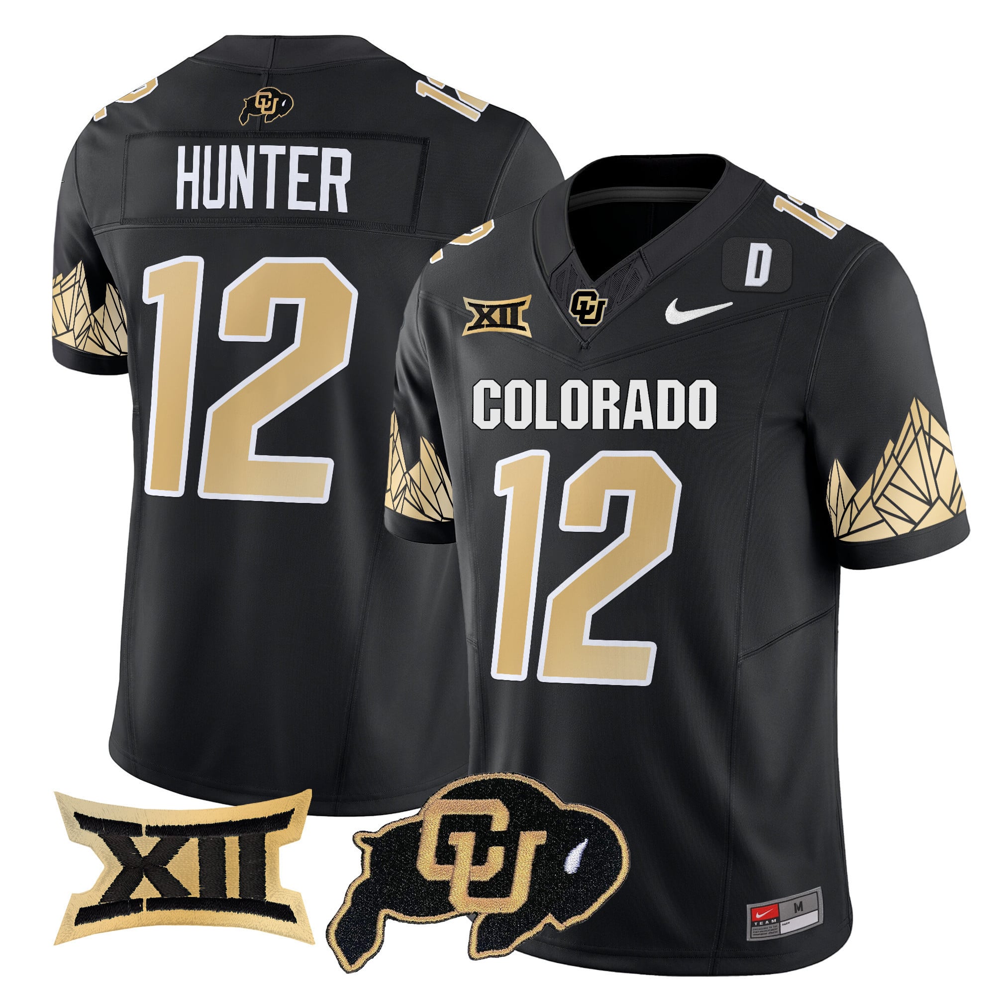 Men's Colorado Buffaloes Vapor Limited Jersey V4 - Big 12 XII Patch - All Stitched