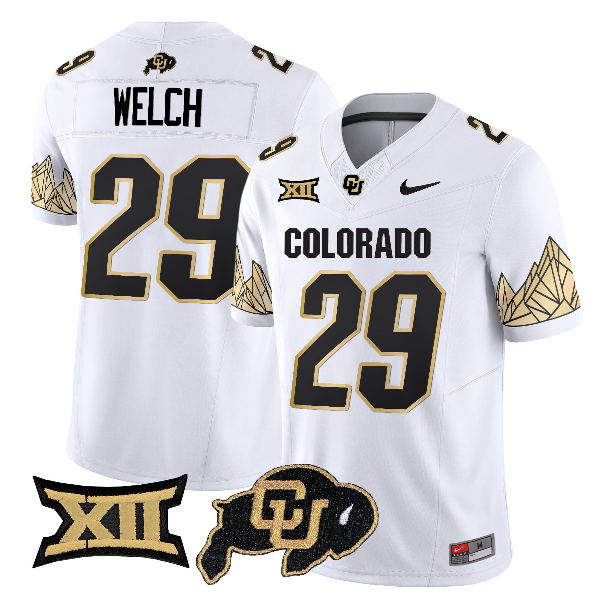 Men's Colorado Buffaloes Vapor Limited Jersey V4 - Big 12 XII Patch - All Stitched