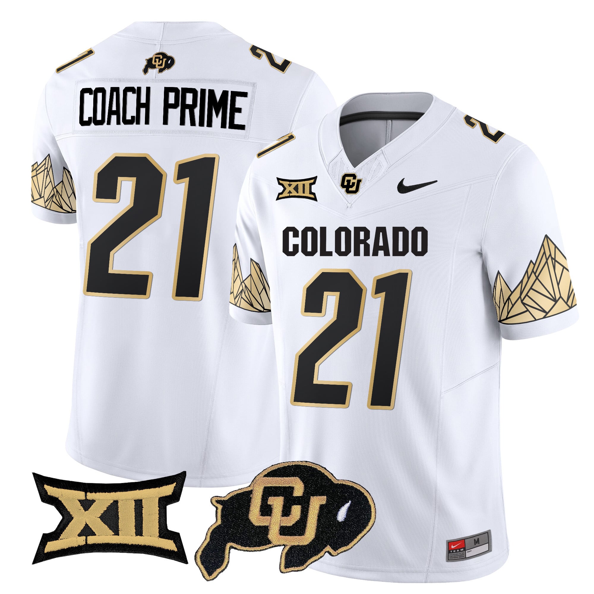 Men's Colorado Buffaloes Vapor Limited Jersey V4 - Big 12 XII Patch - All Stitched