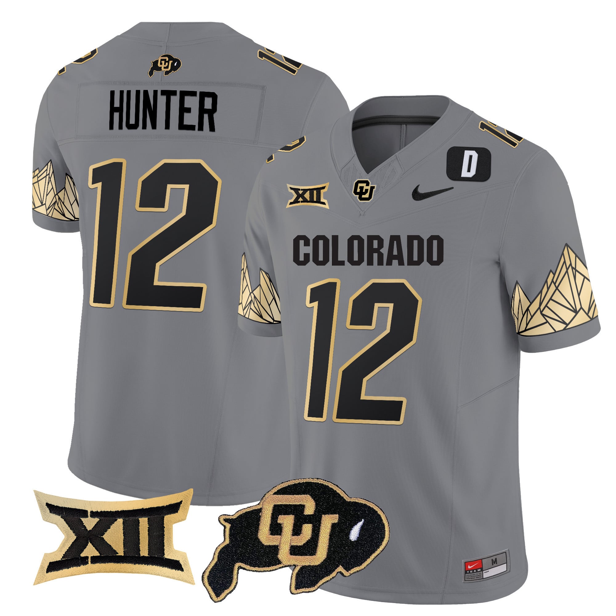 Men's Colorado Buffaloes Vapor Limited Jersey V4 - Big 12 XII Patch - All Stitched