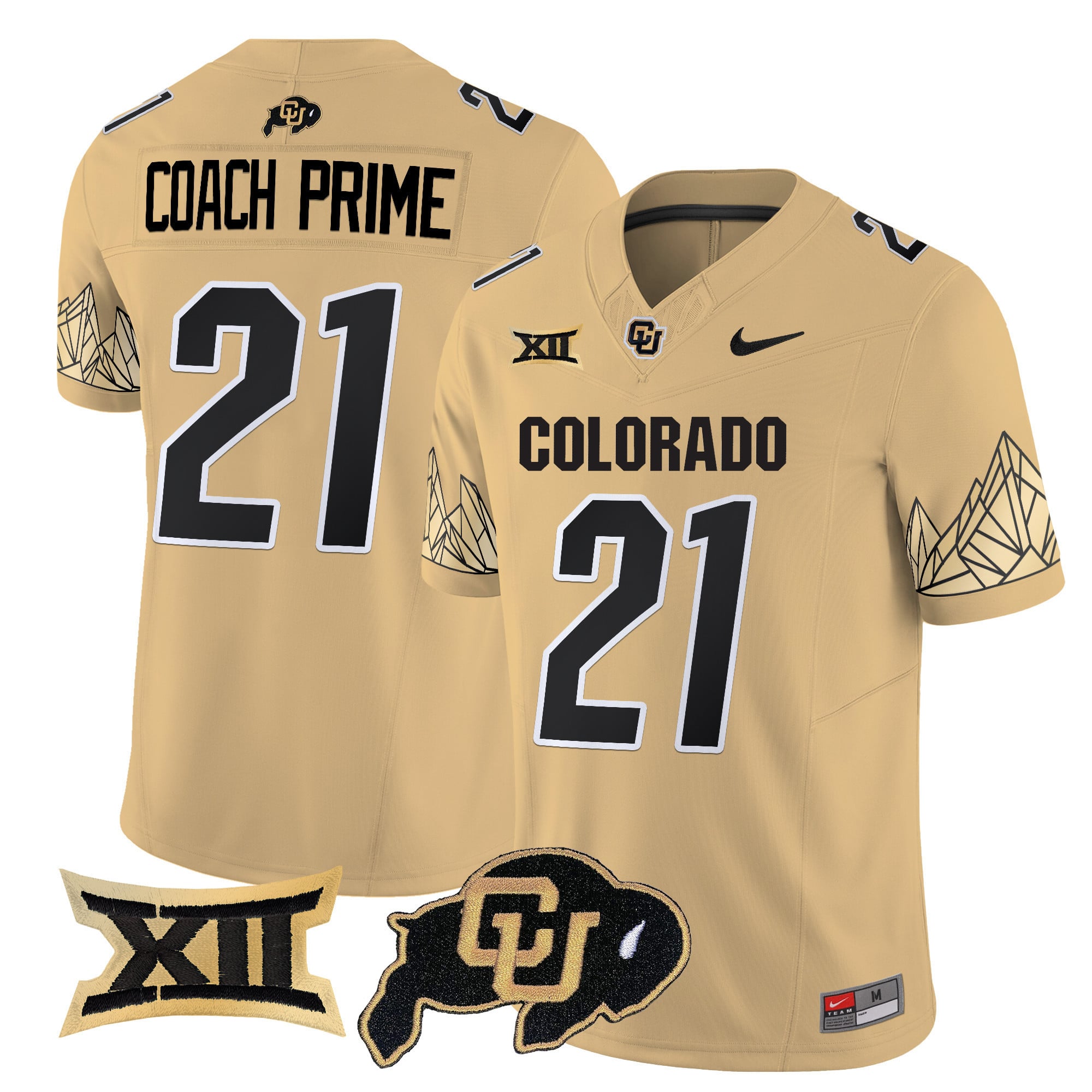 Men's Colorado Buffaloes Vapor Limited Jersey V4 - Big 12 XII Patch - All Stitched