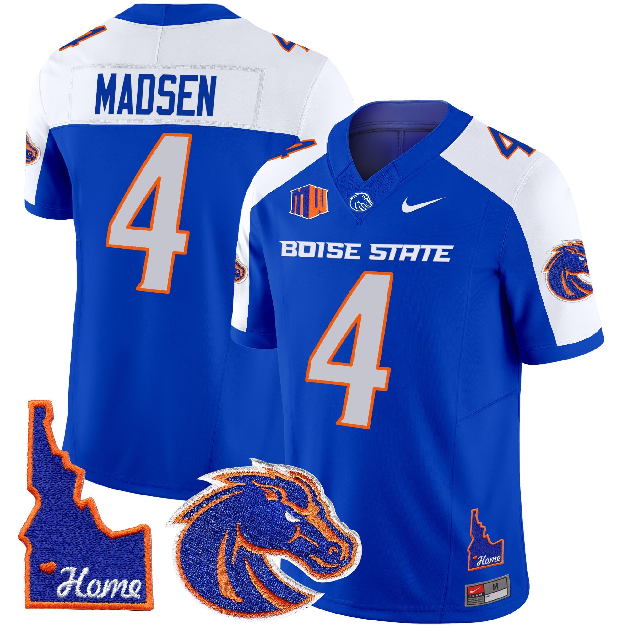 Men's Boise State Broncos 2024 Home Patch Vapor Limited Jersey - All Stitched