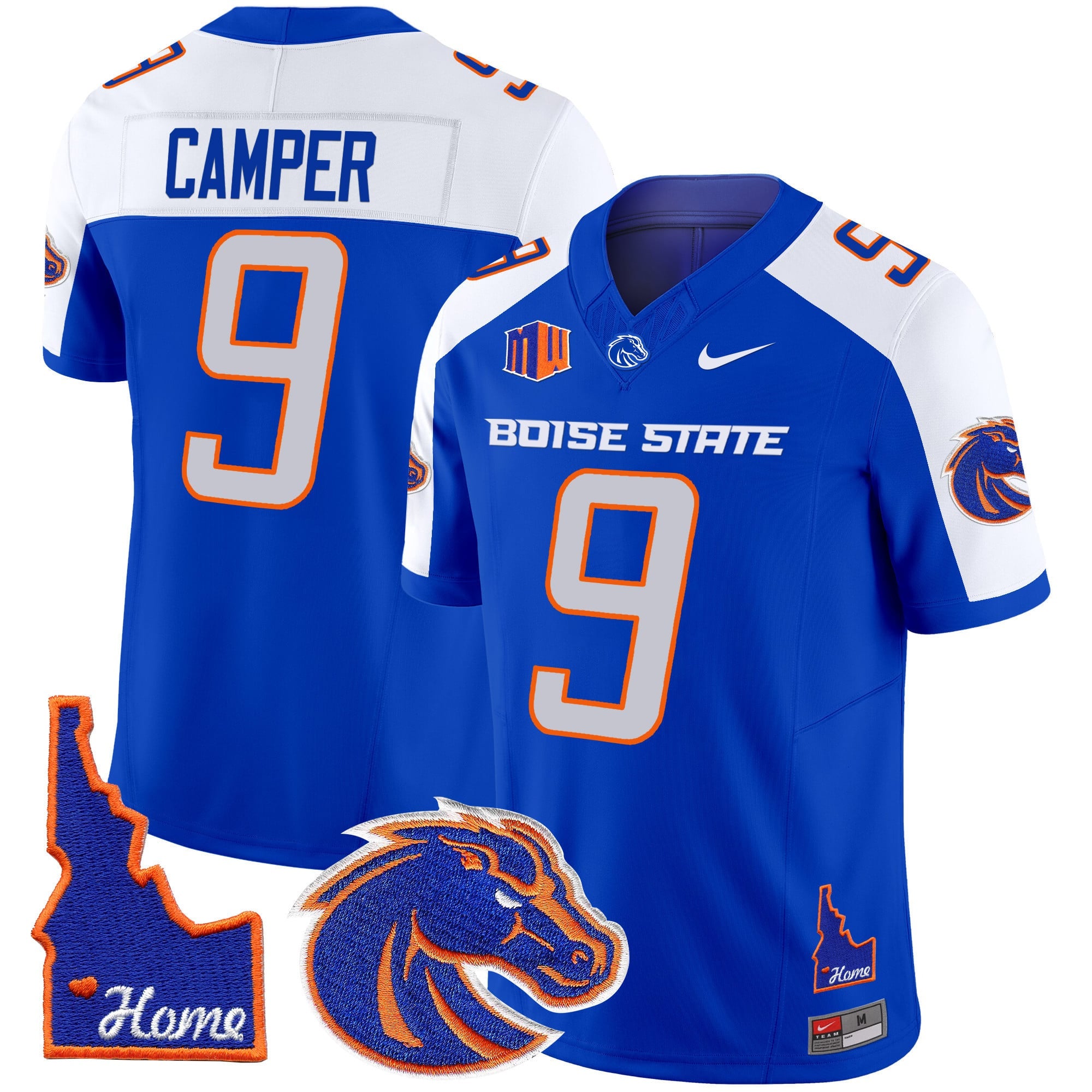 Men's Boise State Broncos 2024 Home Patch Vapor Limited Jersey - All Stitched