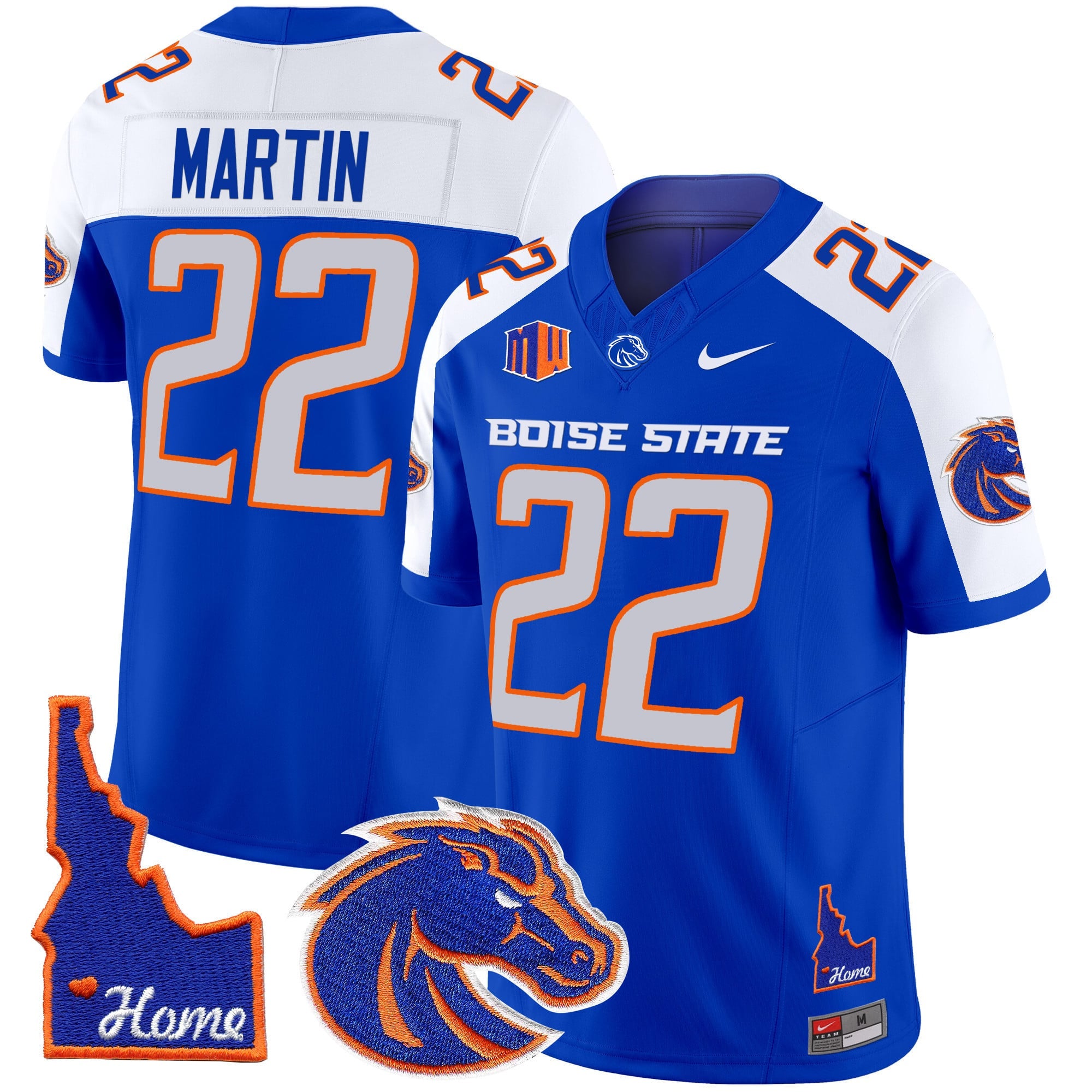 Men's Boise State Broncos 2024 Home Patch Vapor Limited Jersey - All Stitched