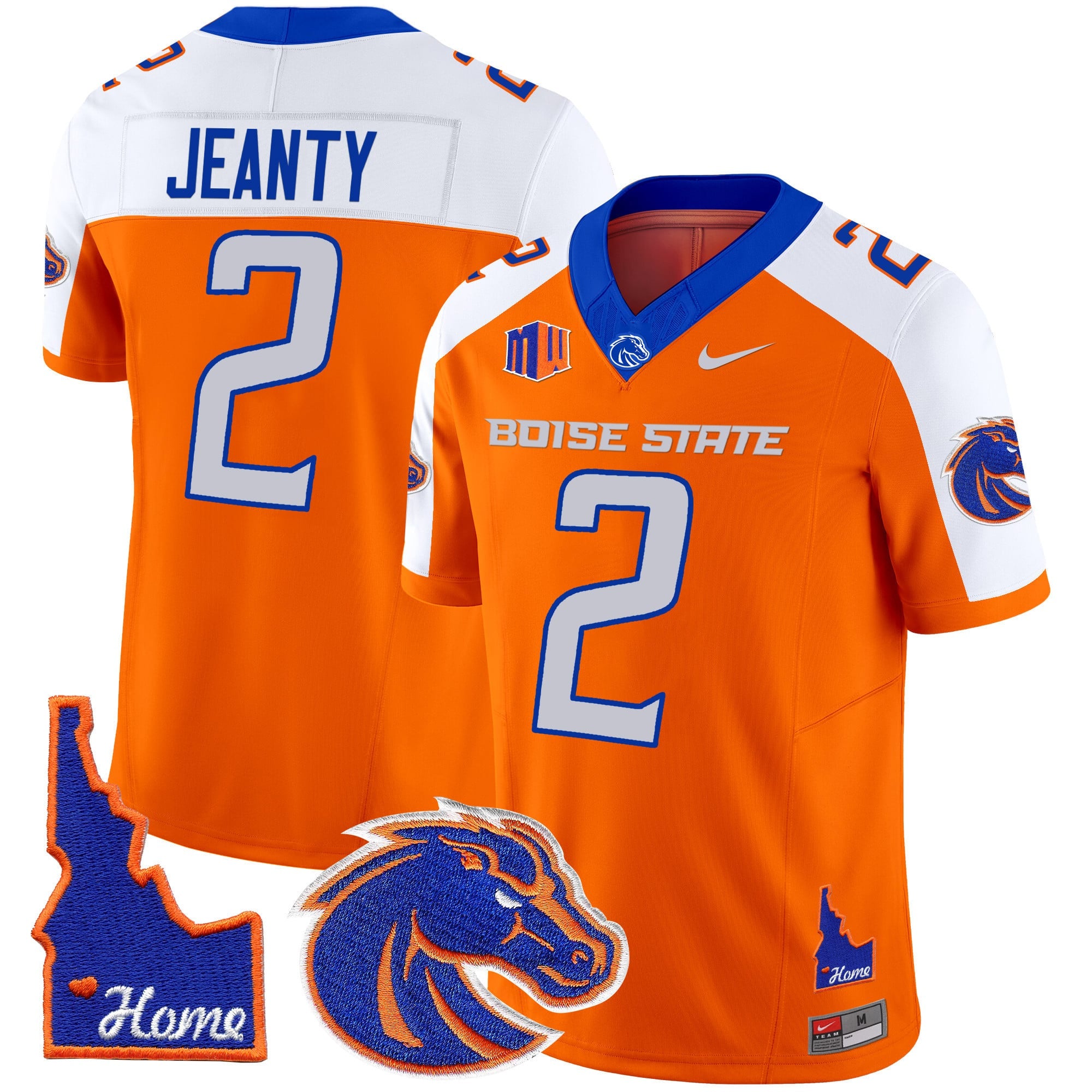 Men's Boise State Broncos 2024 Home Patch Vapor Limited Jersey - All Stitched