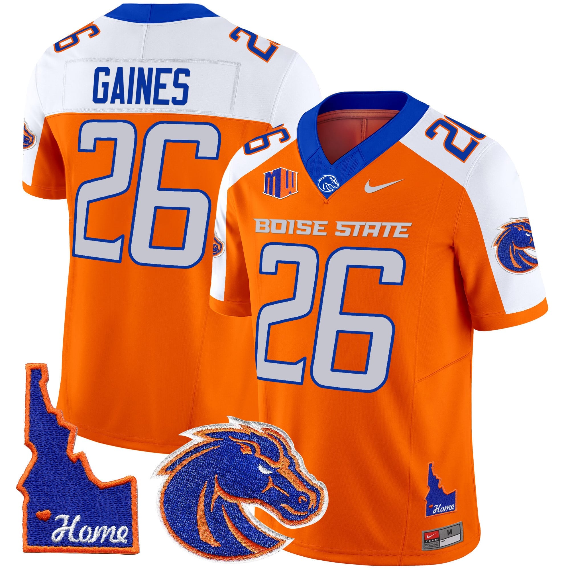 Men's Boise State Broncos 2024 Home Patch Vapor Limited Jersey - All Stitched
