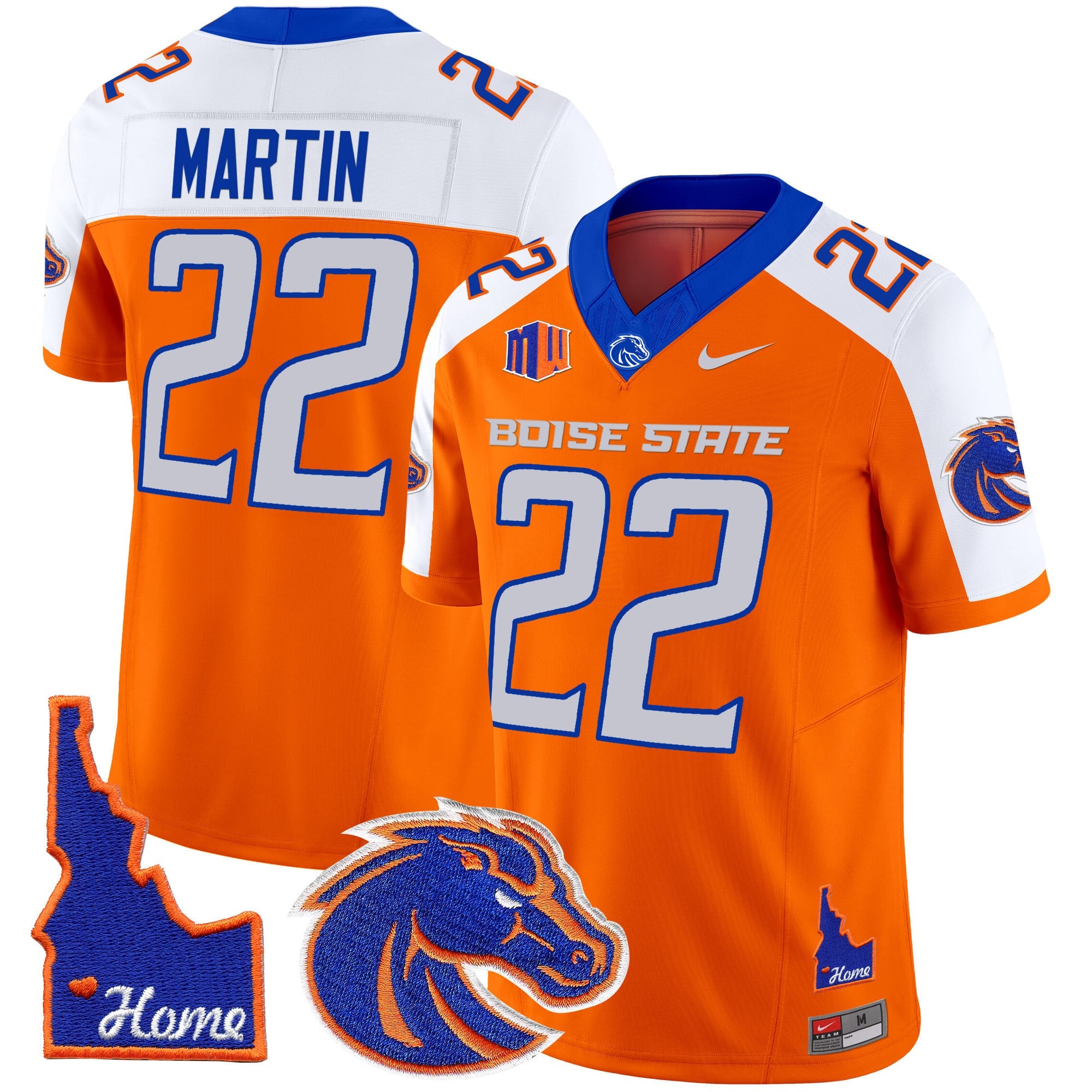 Men's Boise State Broncos 2024 Home Patch Vapor Limited Jersey - All Stitched