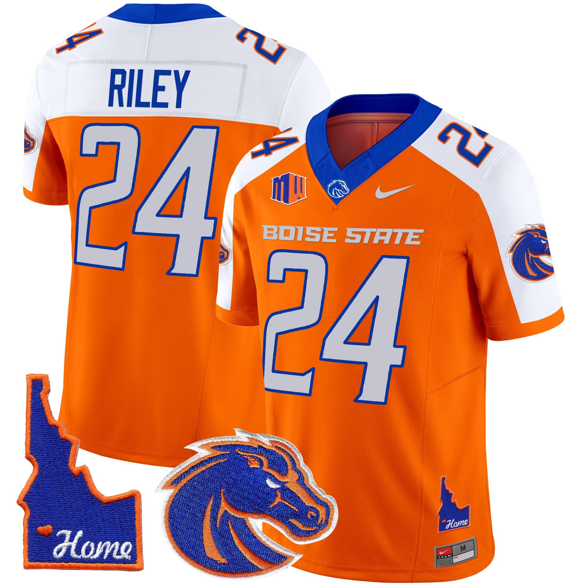 Men's Boise State Broncos 2024 Home Patch Vapor Limited Jersey - All Stitched