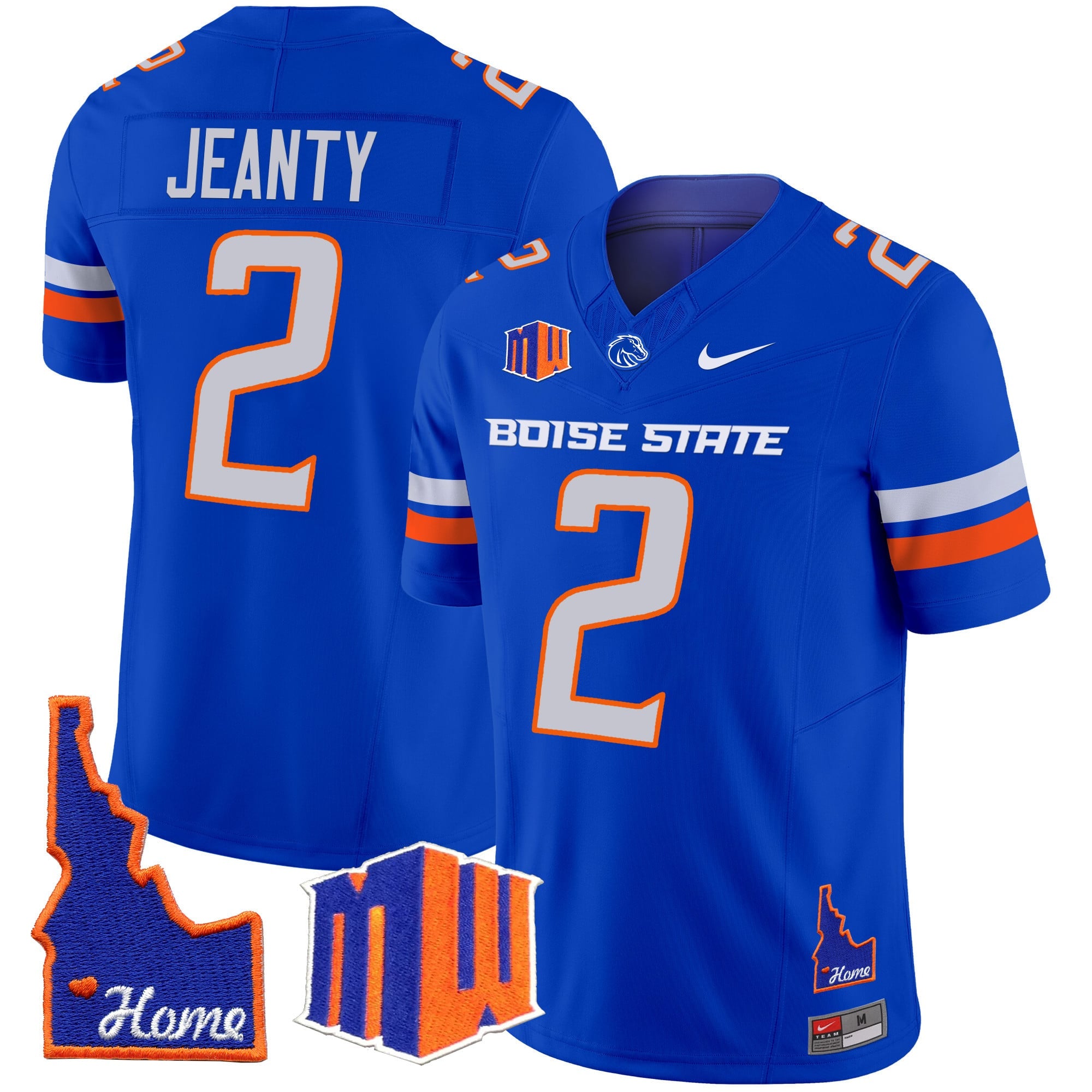 Men's Boise State Broncos 2024 Home Patch Vapor Limited Jersey - All Stitched