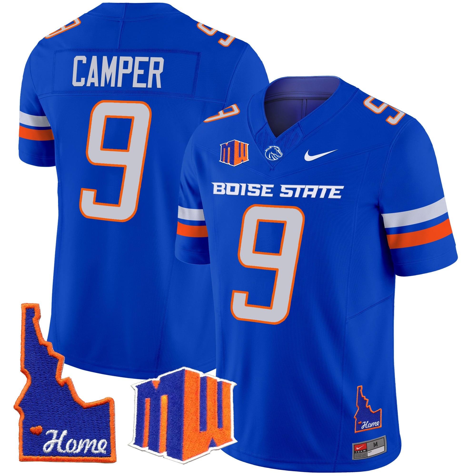Men's Boise State Broncos 2024 Home Patch Vapor Limited Jersey - All Stitched