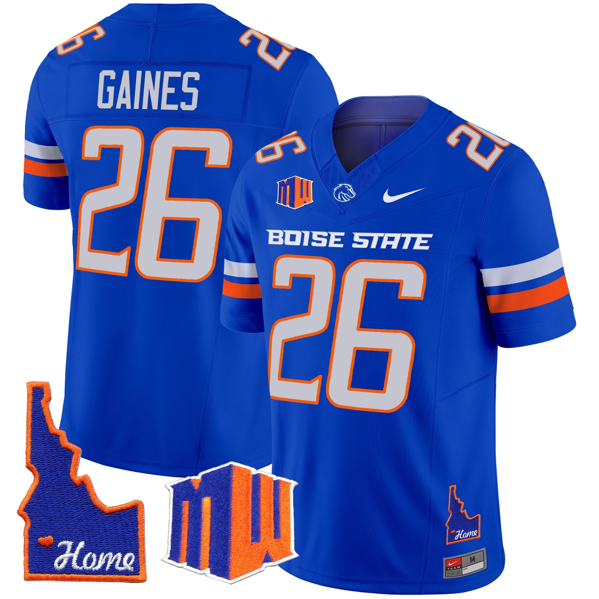 Men's Boise State Broncos 2024 Home Patch Vapor Limited Jersey - All Stitched