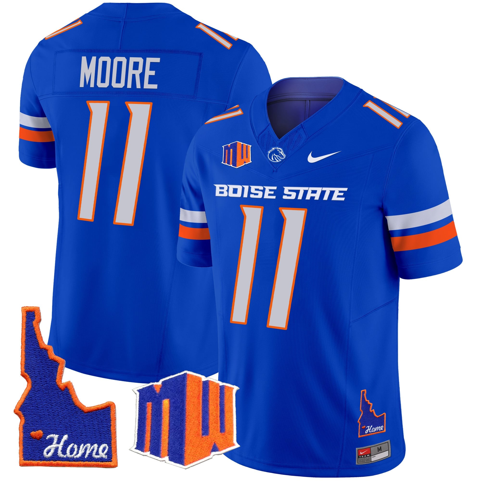 Men's Boise State Broncos 2024 Home Patch Vapor Limited Jersey - All Stitched