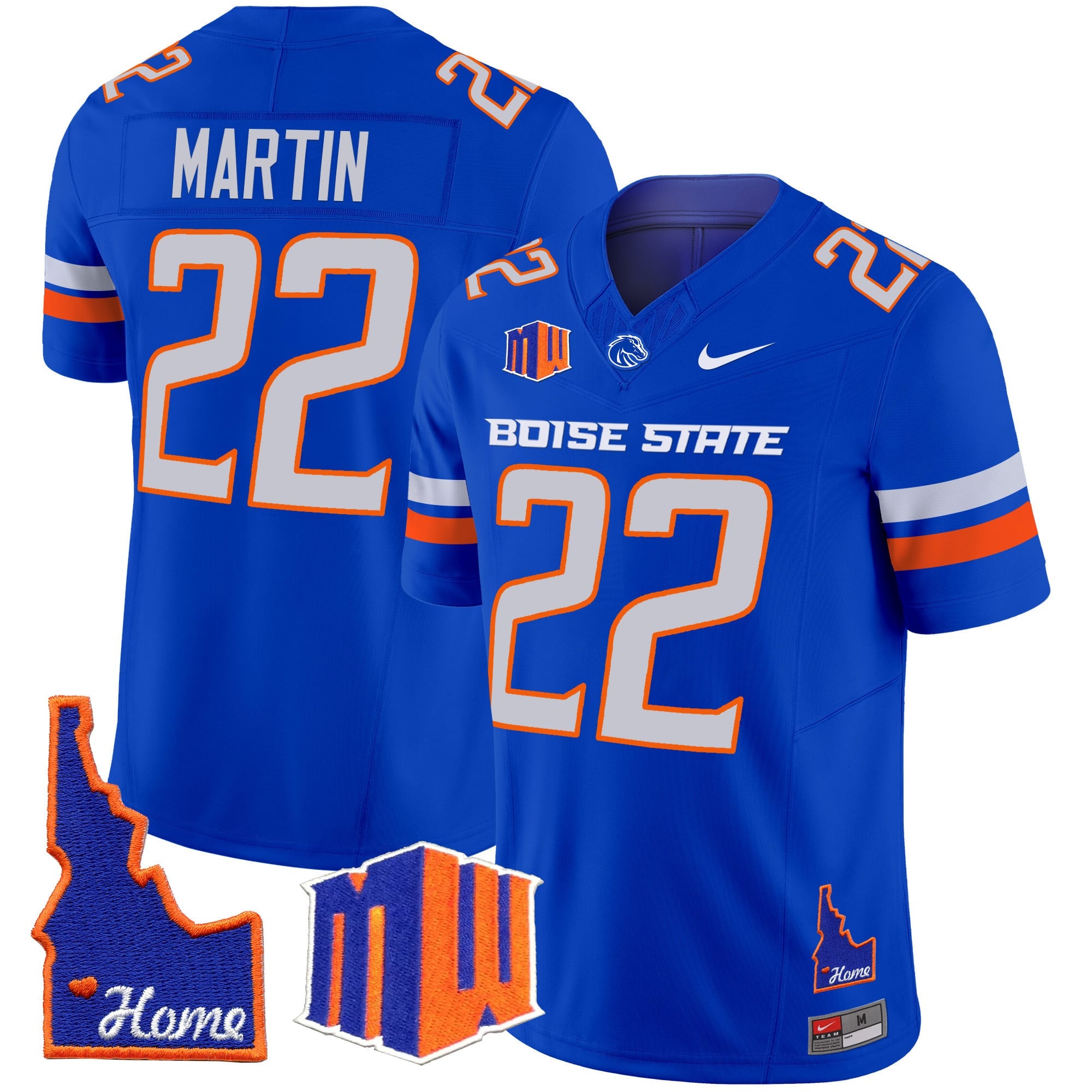 Men's Boise State Broncos 2024 Home Patch Vapor Limited Jersey - All Stitched