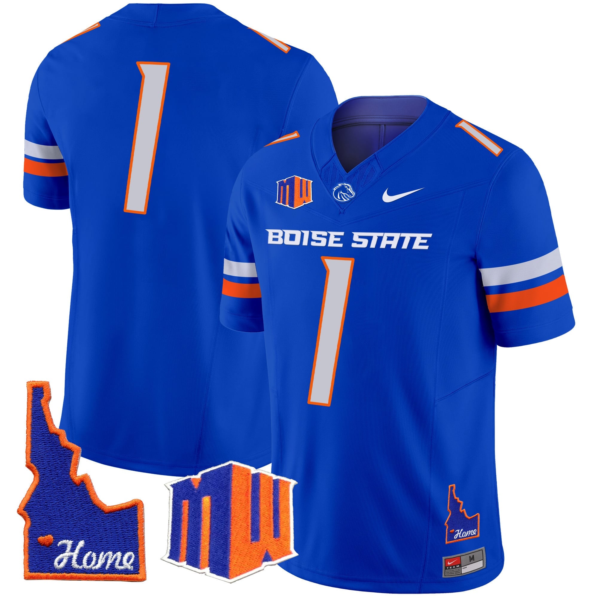 Men's Boise State Broncos 2024 Home Patch Vapor Limited Jersey - All Stitched