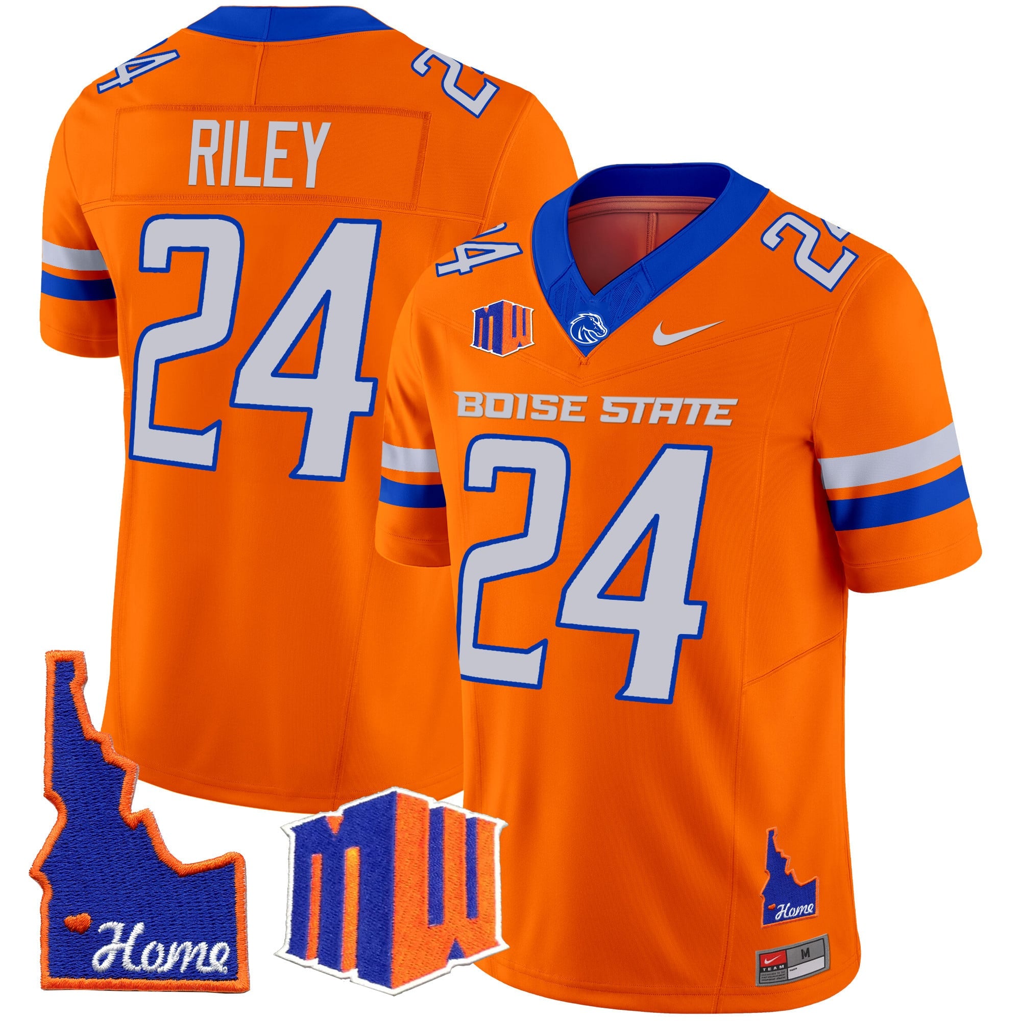 Men's Boise State Broncos 2024 Home Patch Vapor Limited Jersey - All Stitched