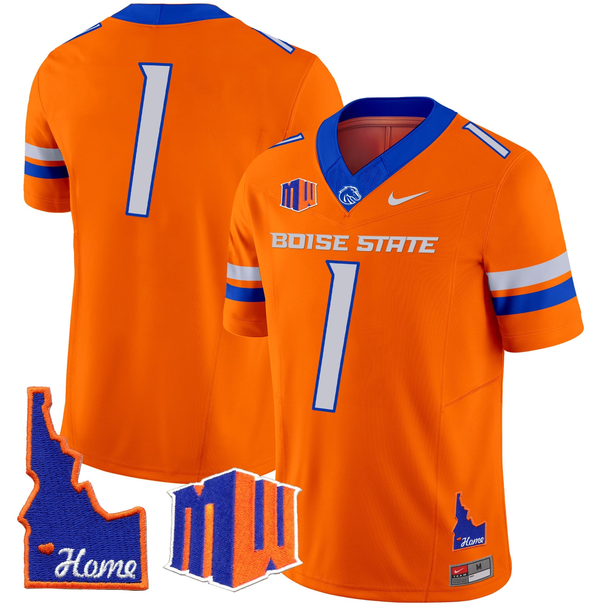 Men's Boise State Broncos 2024 Home Patch Vapor Limited Jersey - All Stitched