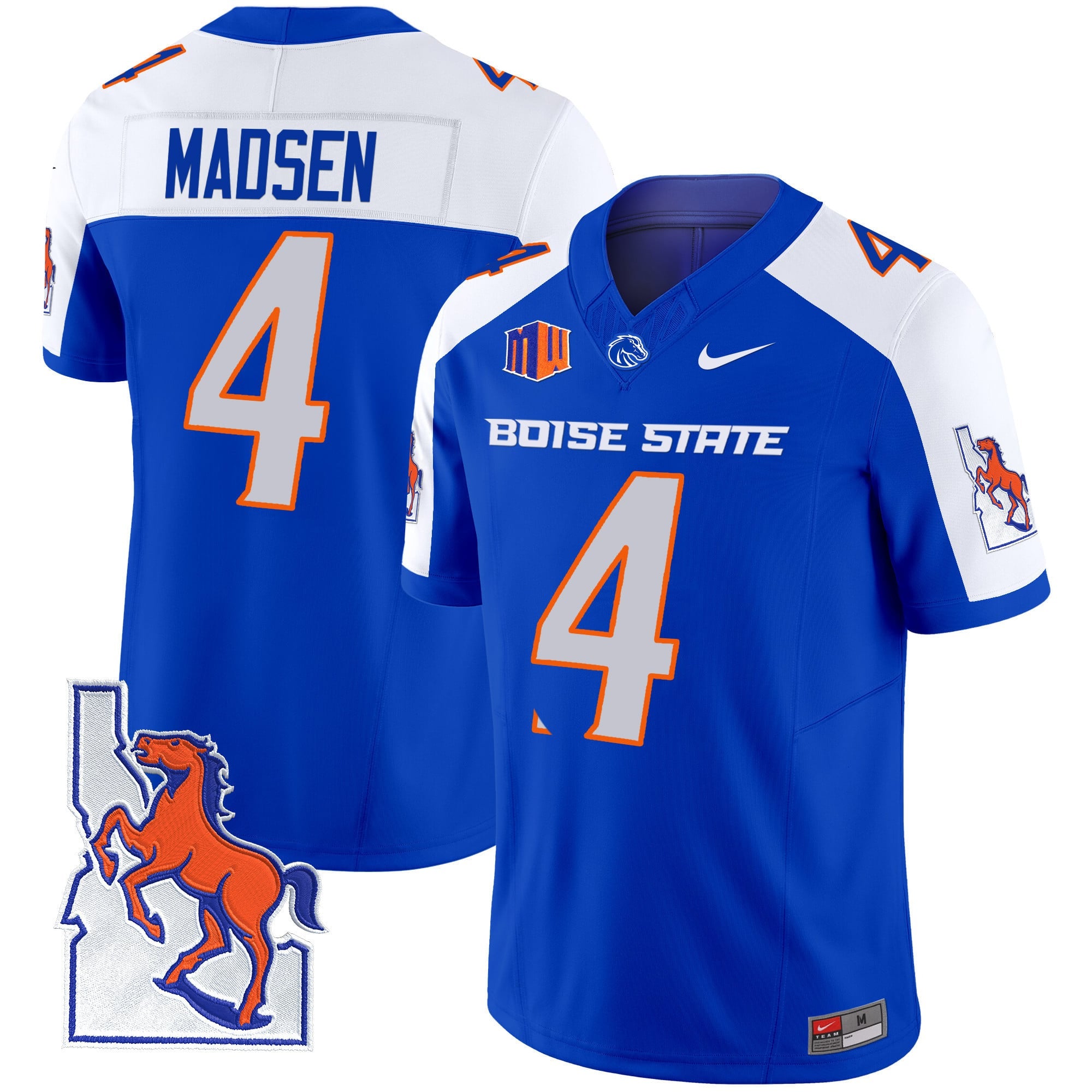 Men's Boise State Broncos 2024 Map Patch Vapor Limited Jersey - All Stitched