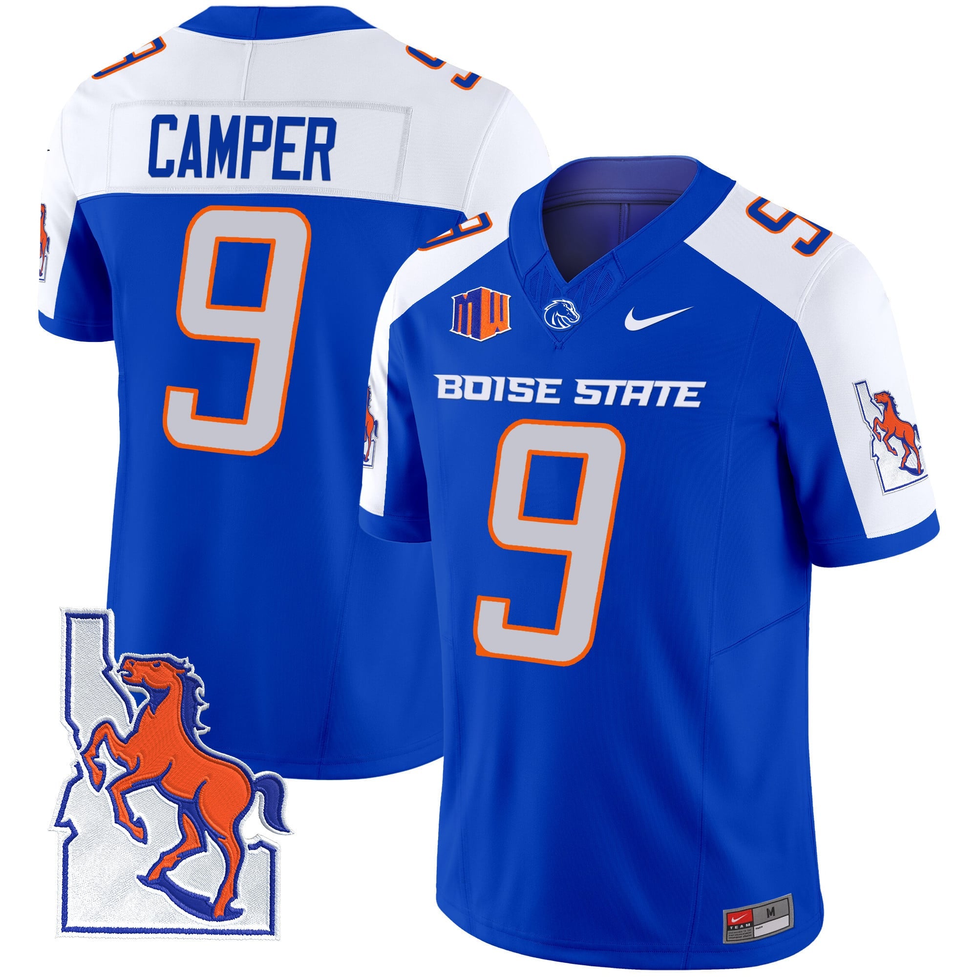 Men's Boise State Broncos 2024 Map Patch Vapor Limited Jersey - All Stitched