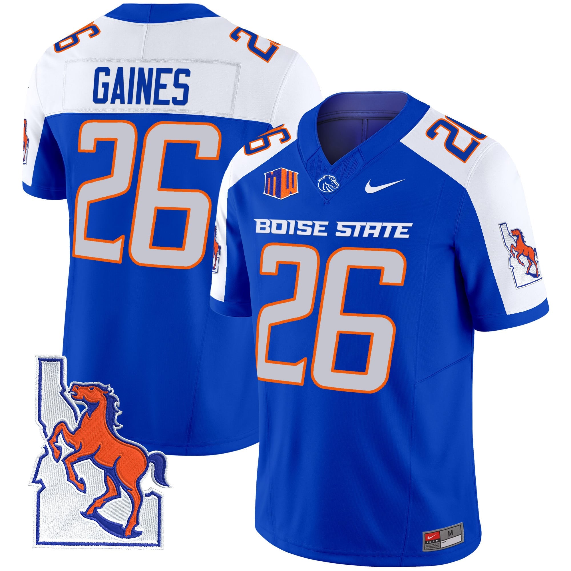 Men's Boise State Broncos 2024 Map Patch Vapor Limited Jersey - All Stitched