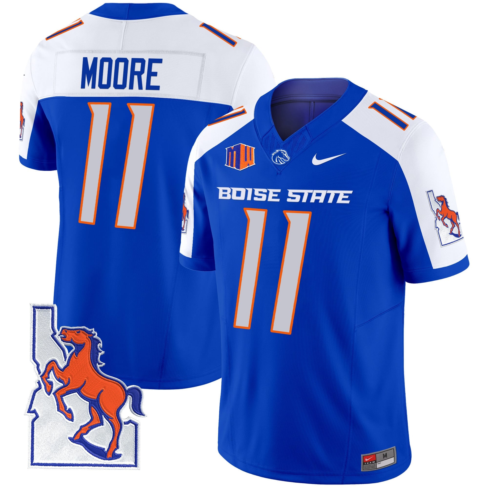 Men's Boise State Broncos 2024 Map Patch Vapor Limited Jersey - All Stitched