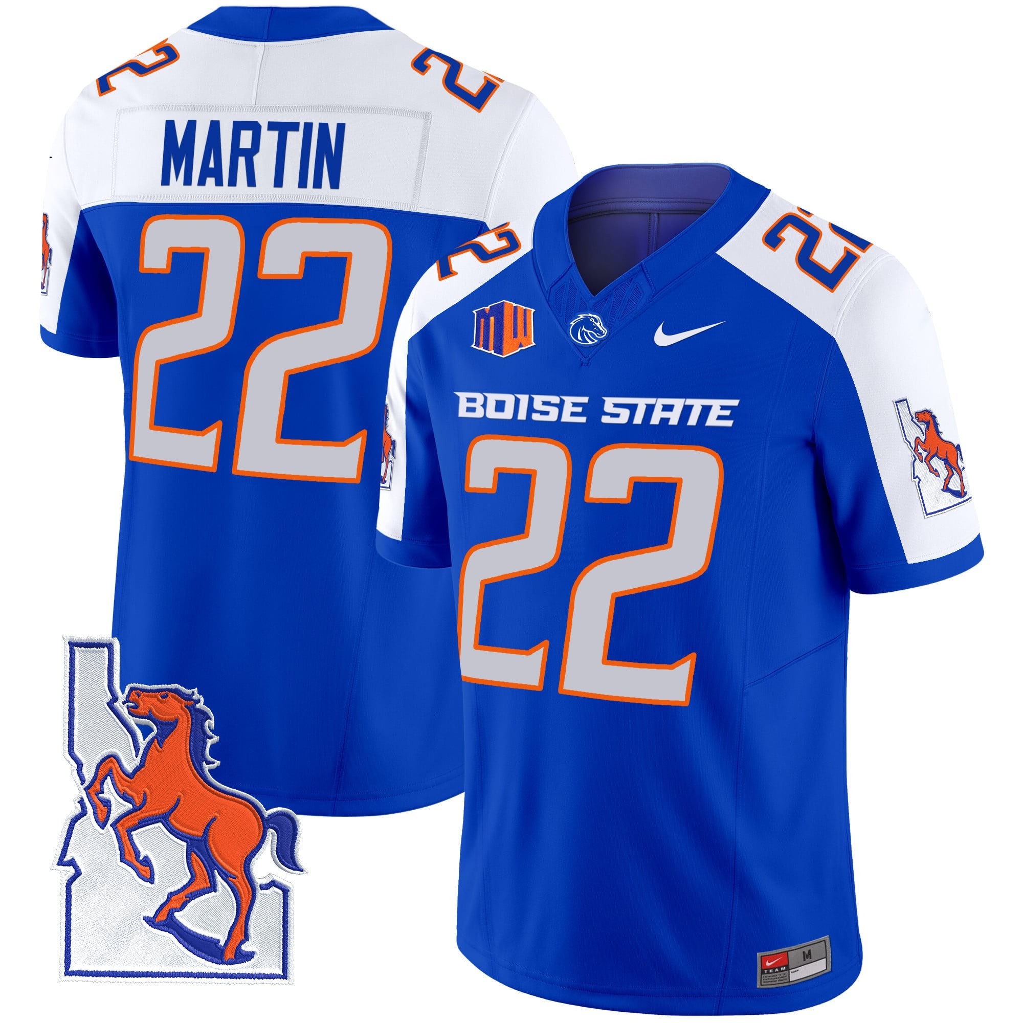 Men's Boise State Broncos 2024 Map Patch Vapor Limited Jersey - All Stitched