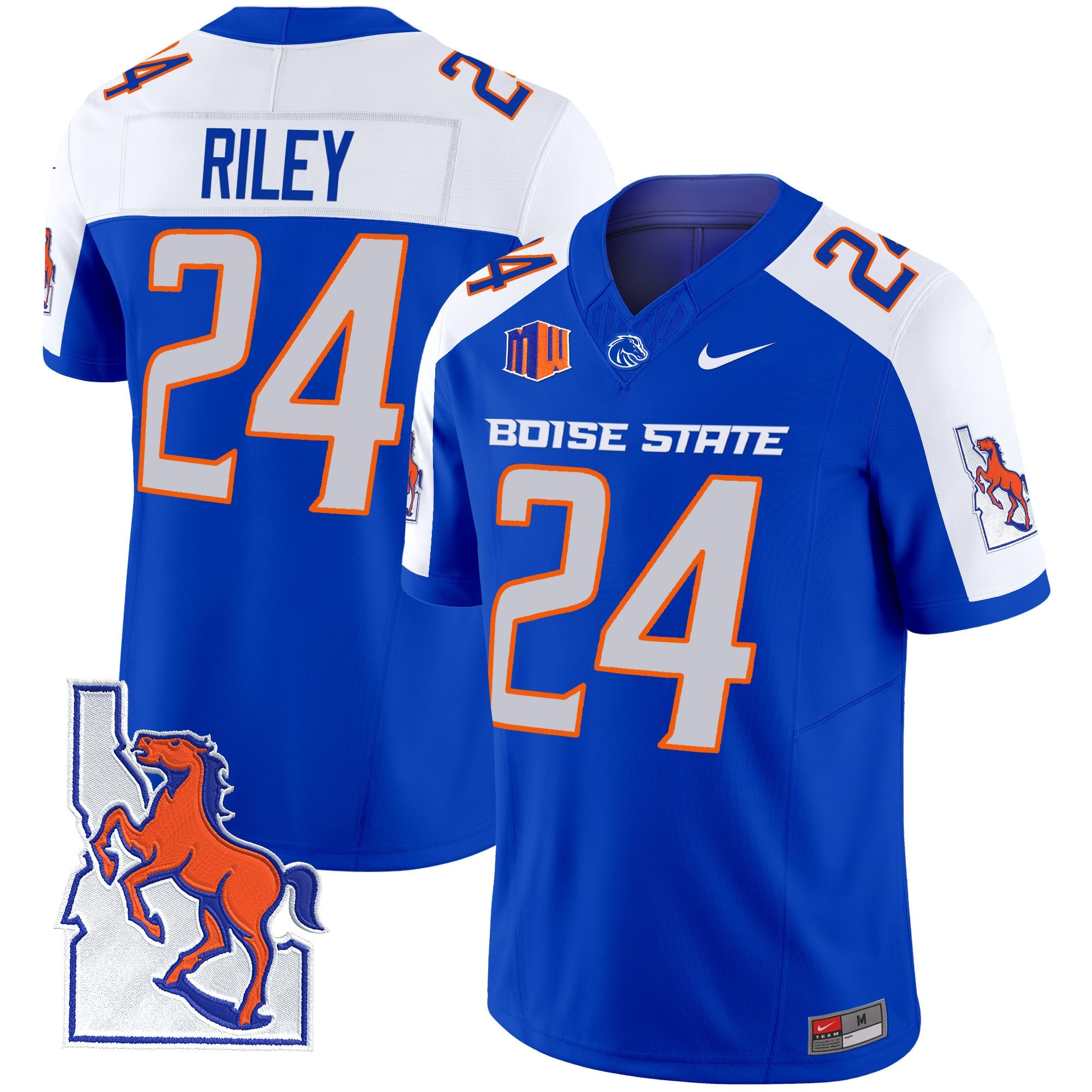 Men's Boise State Broncos 2024 Map Patch Vapor Limited Jersey - All Stitched