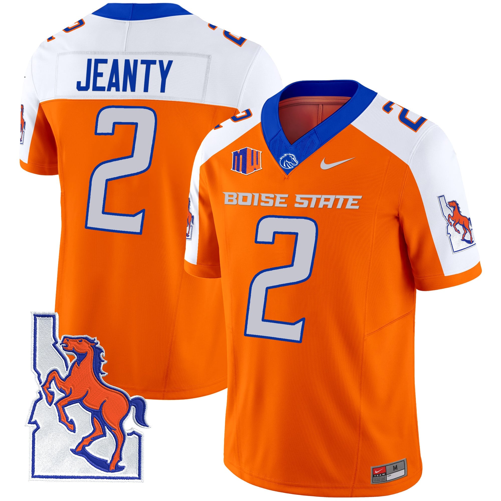 Men's Boise State Broncos 2024 Map Patch Vapor Limited Jersey - All Stitched