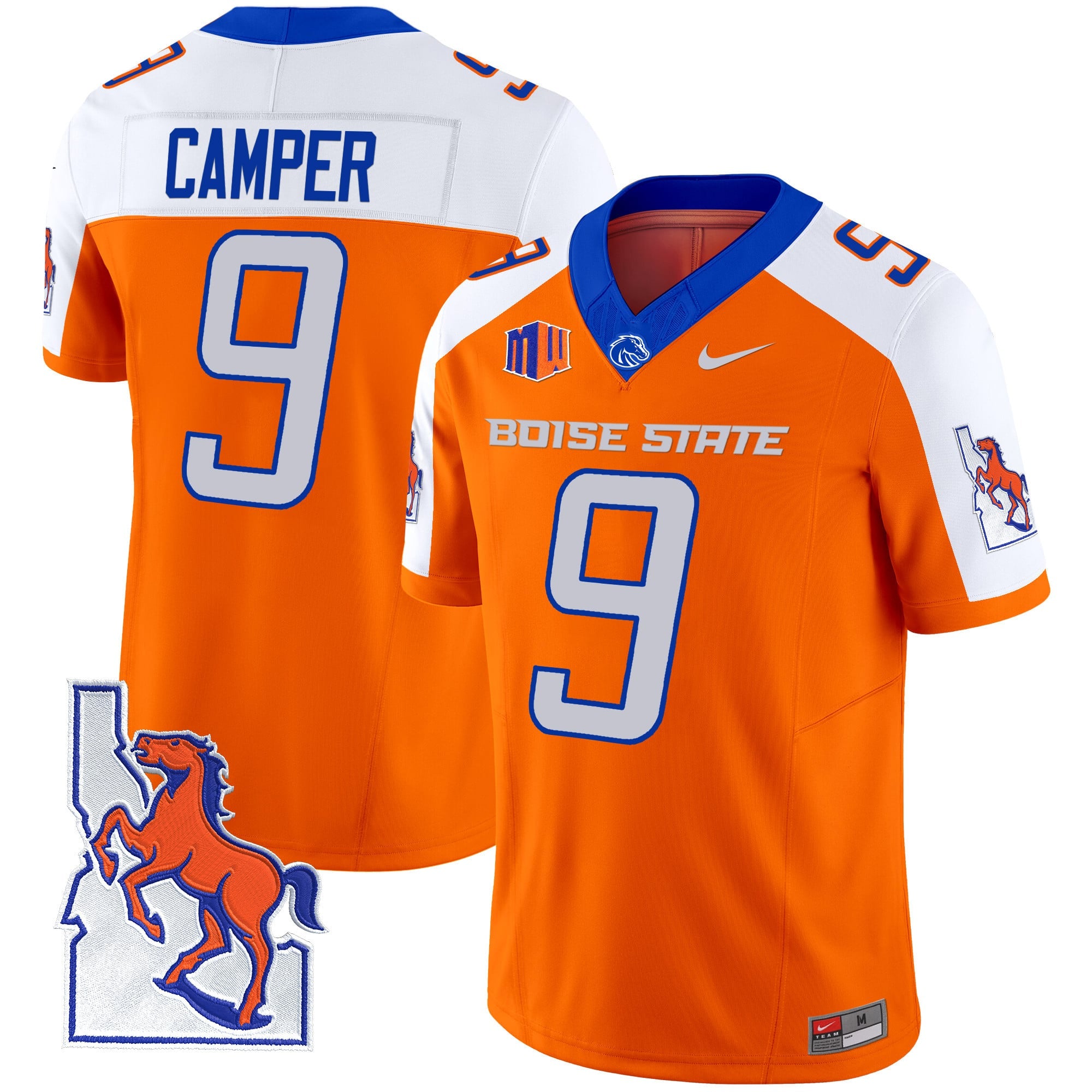Men's Boise State Broncos 2024 Map Patch Vapor Limited Jersey - All Stitched