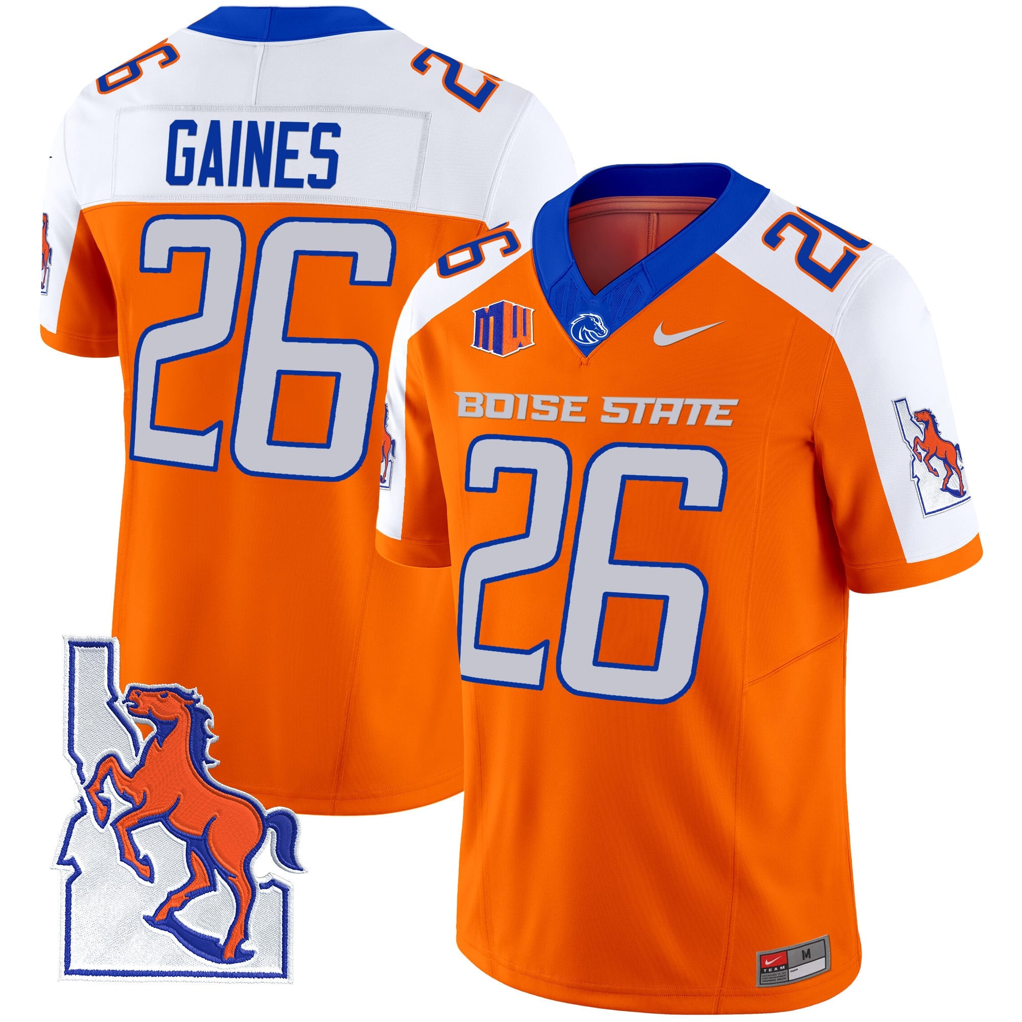Men's Boise State Broncos 2024 Map Patch Vapor Limited Jersey - All Stitched