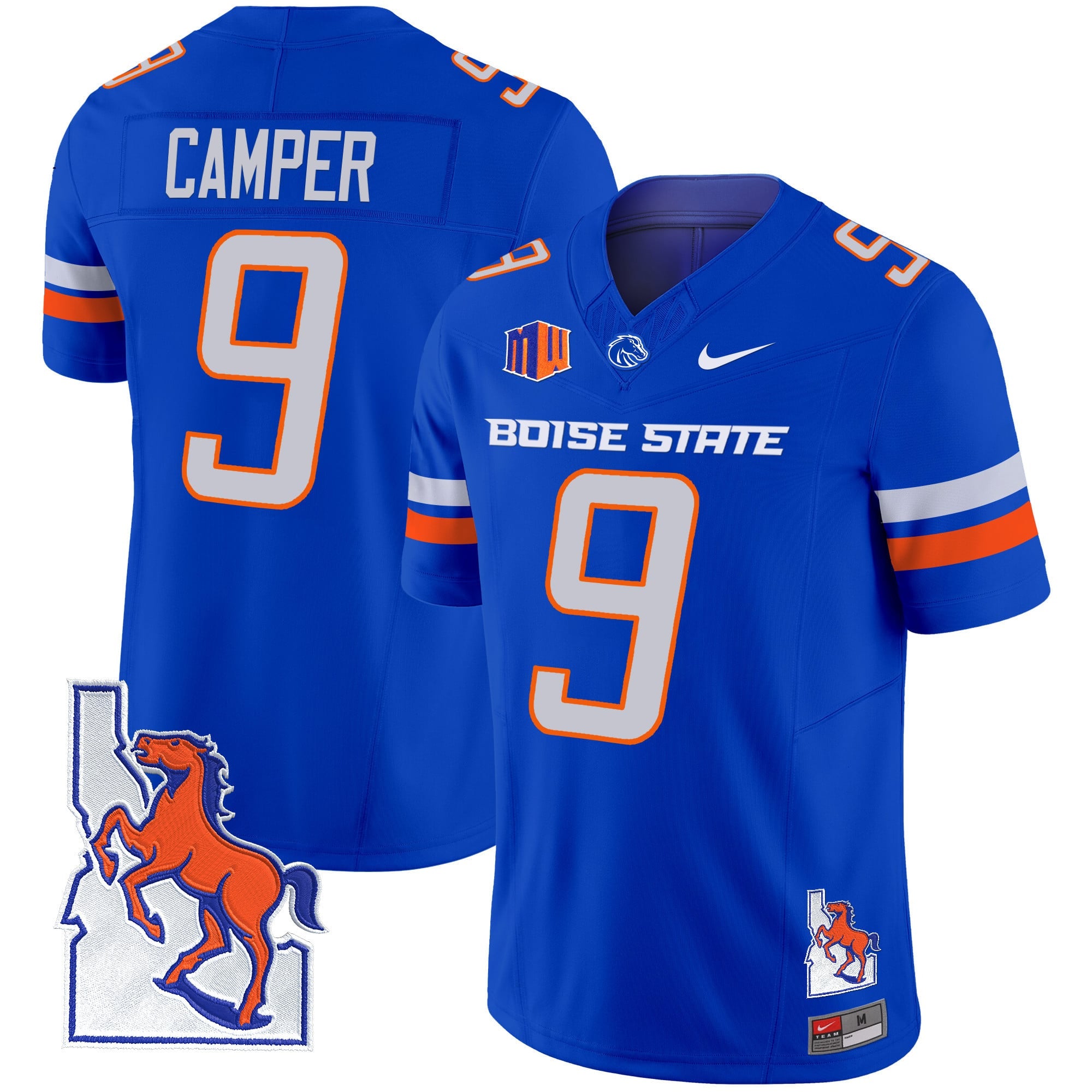 Men's Boise State Broncos 2024 Map Patch Vapor Limited Jersey - All Stitched