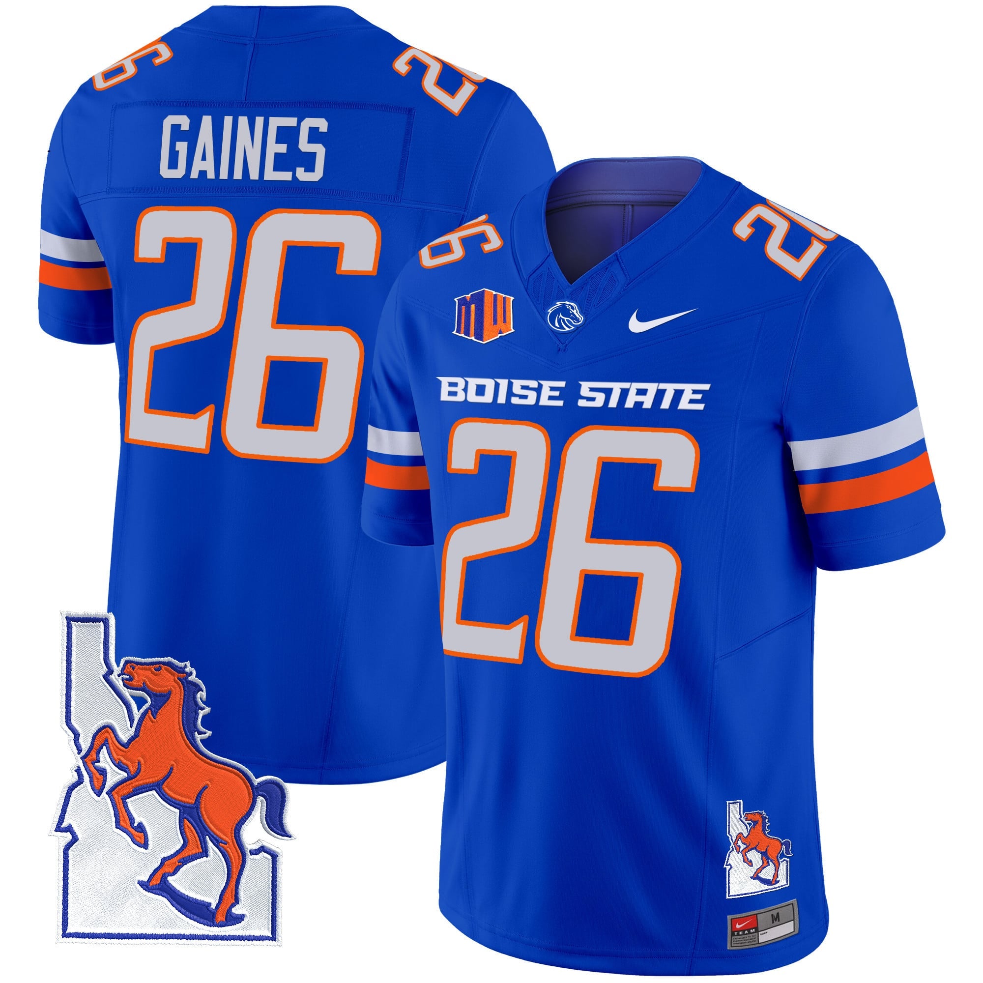 Men's Boise State Broncos 2024 Map Patch Vapor Limited Jersey - All Stitched