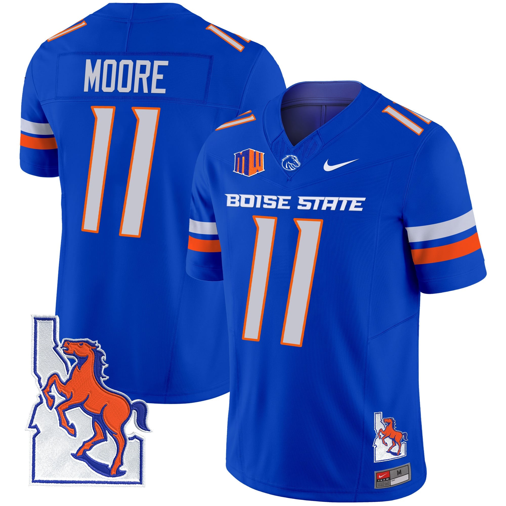 Men's Boise State Broncos 2024 Map Patch Vapor Limited Jersey - All Stitched
