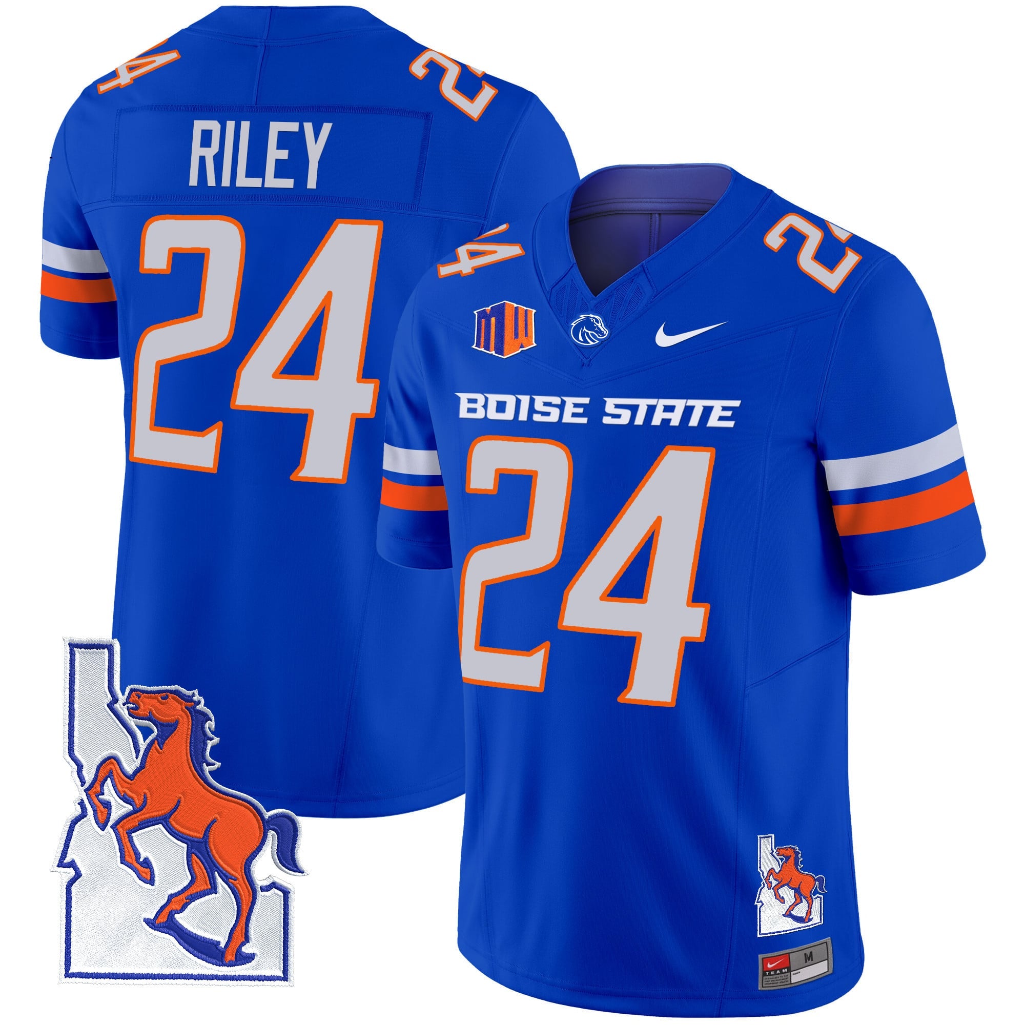 Men's Boise State Broncos 2024 Map Patch Vapor Limited Jersey - All Stitched