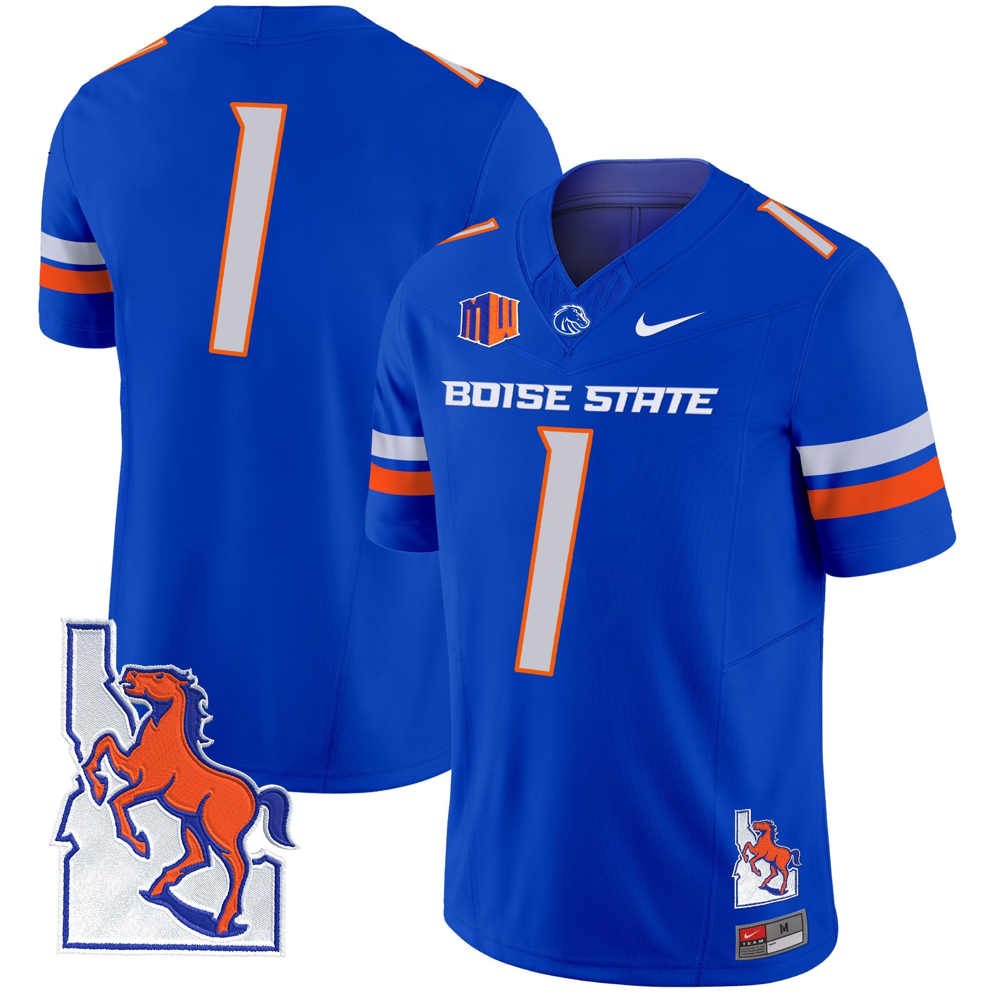 Men's Boise State Broncos 2024 Map Patch Vapor Limited Jersey - All Stitched