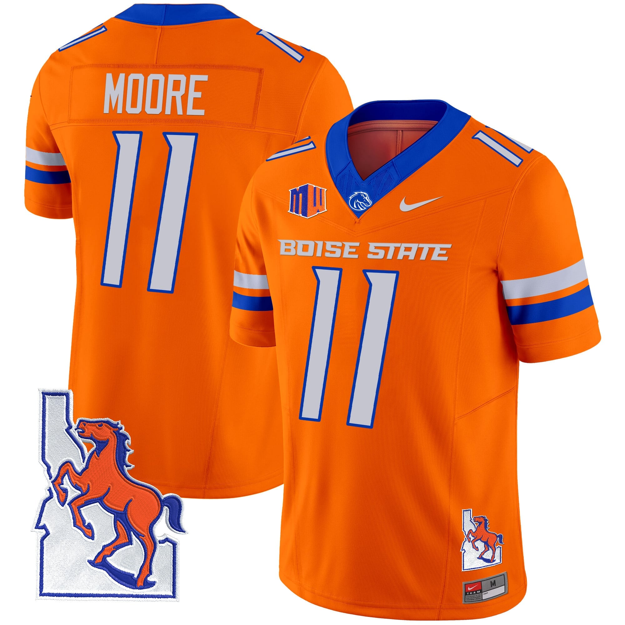 Men's Boise State Broncos 2024 Map Patch Vapor Limited Jersey - All Stitched