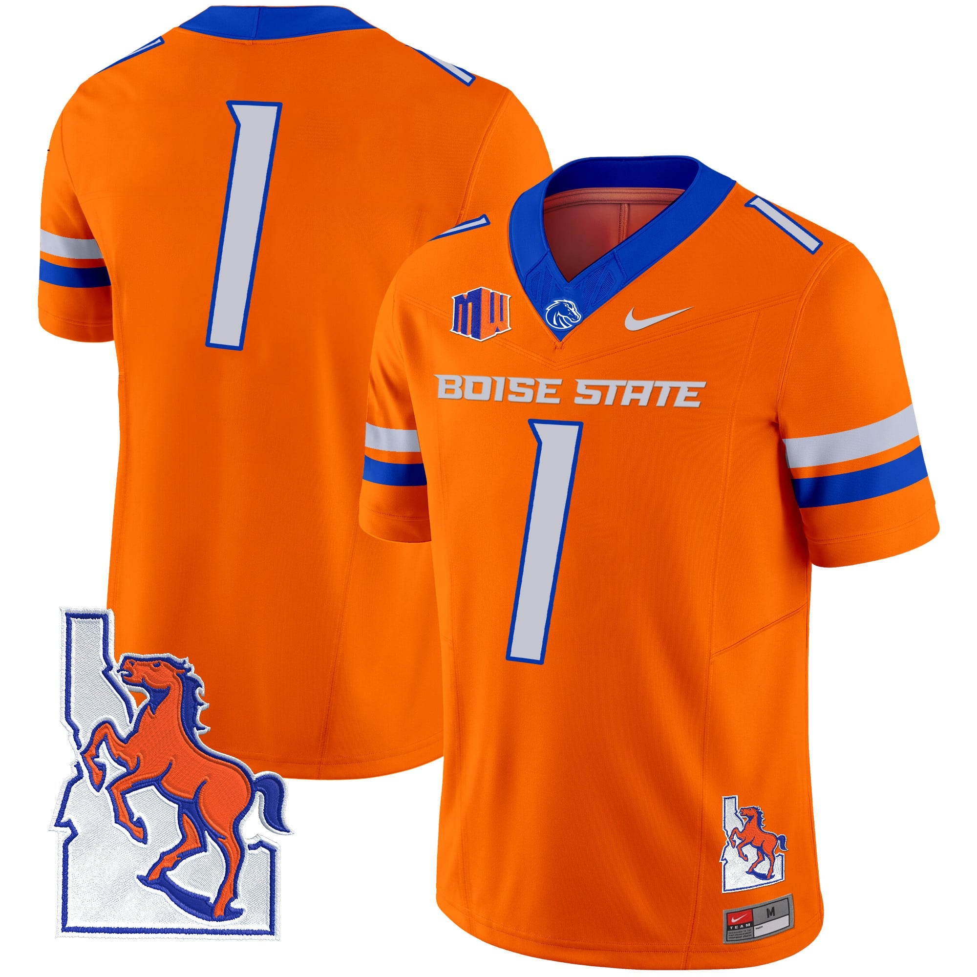 Men's Boise State Broncos 2024 Map Patch Vapor Limited Jersey - All Stitched