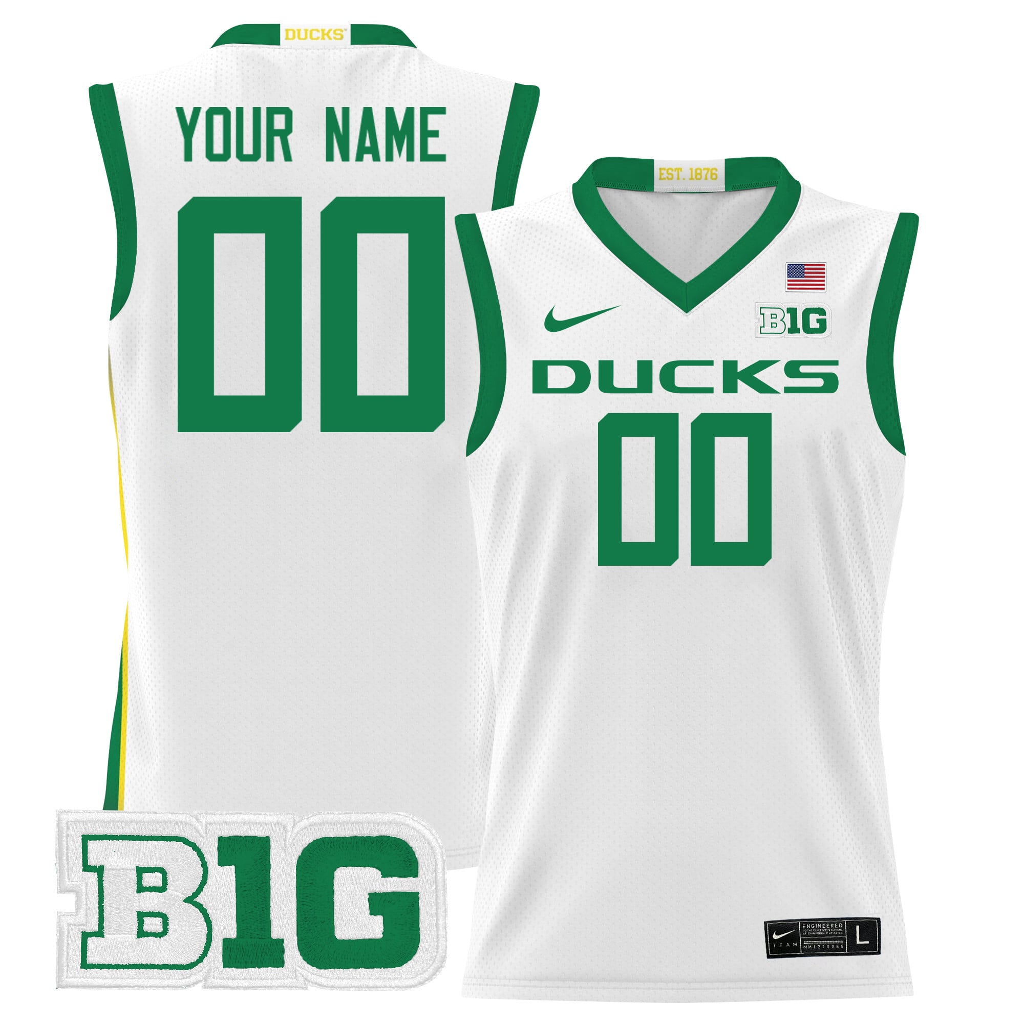 Oregon Ducks 2024 Lightweight Basketball Custom Jersey - All Stitched