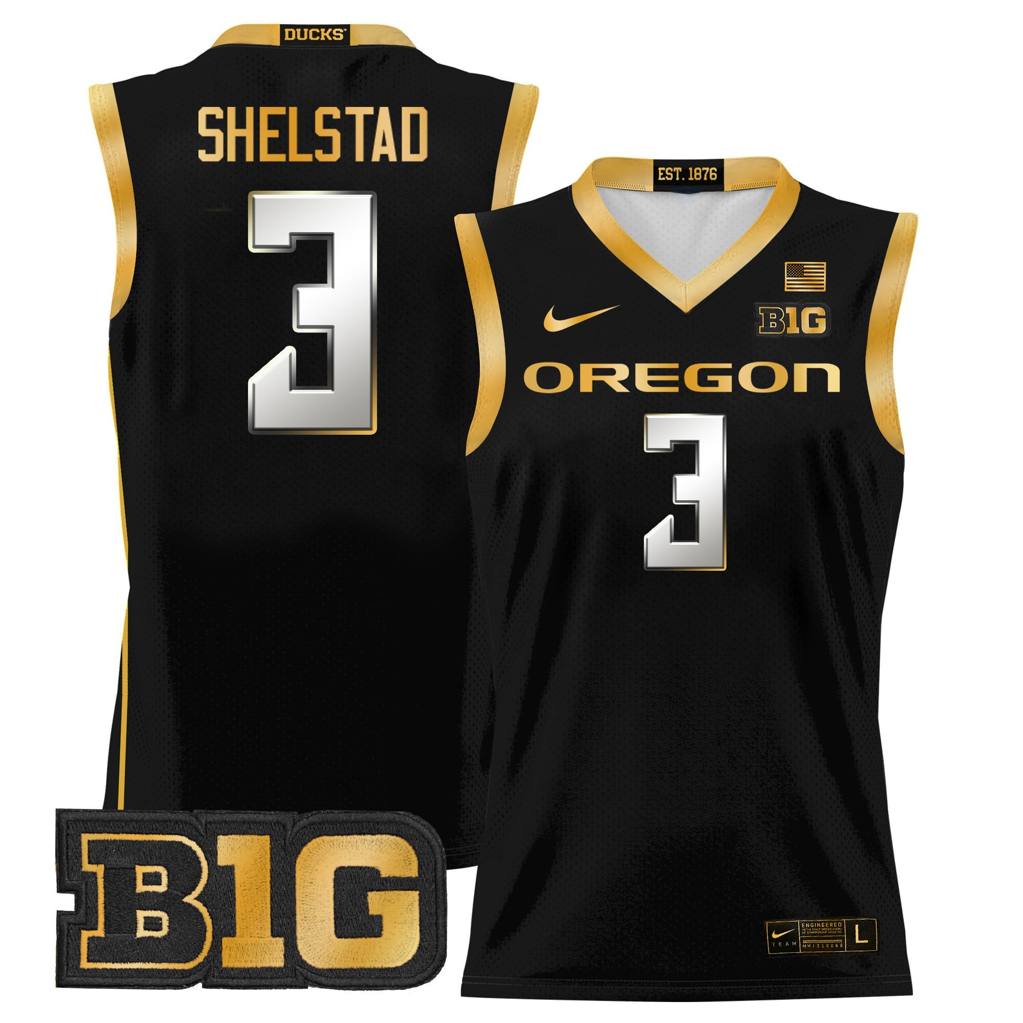 Men's Oregon Ducks 2024 Lightweight Basketball Jersey - All Stitched