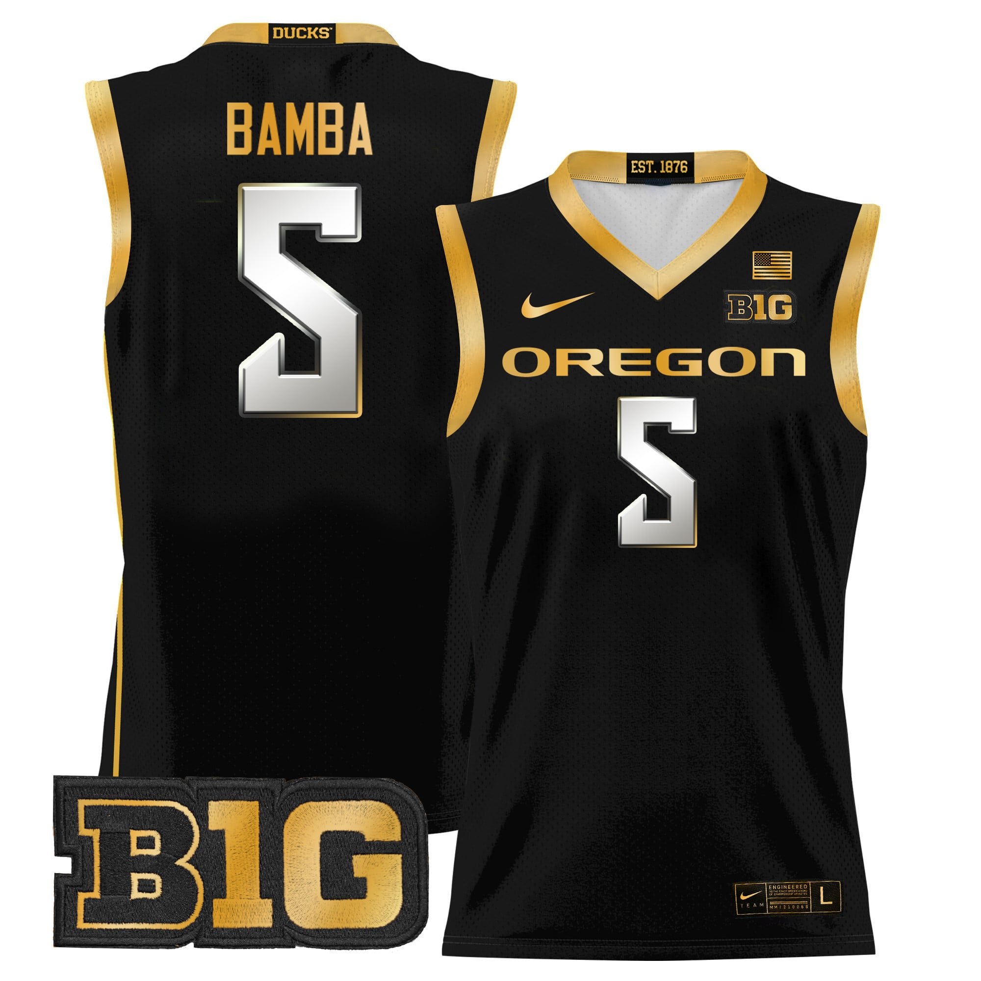 Men's Oregon Ducks 2024 Lightweight Basketball Jersey - All Stitched