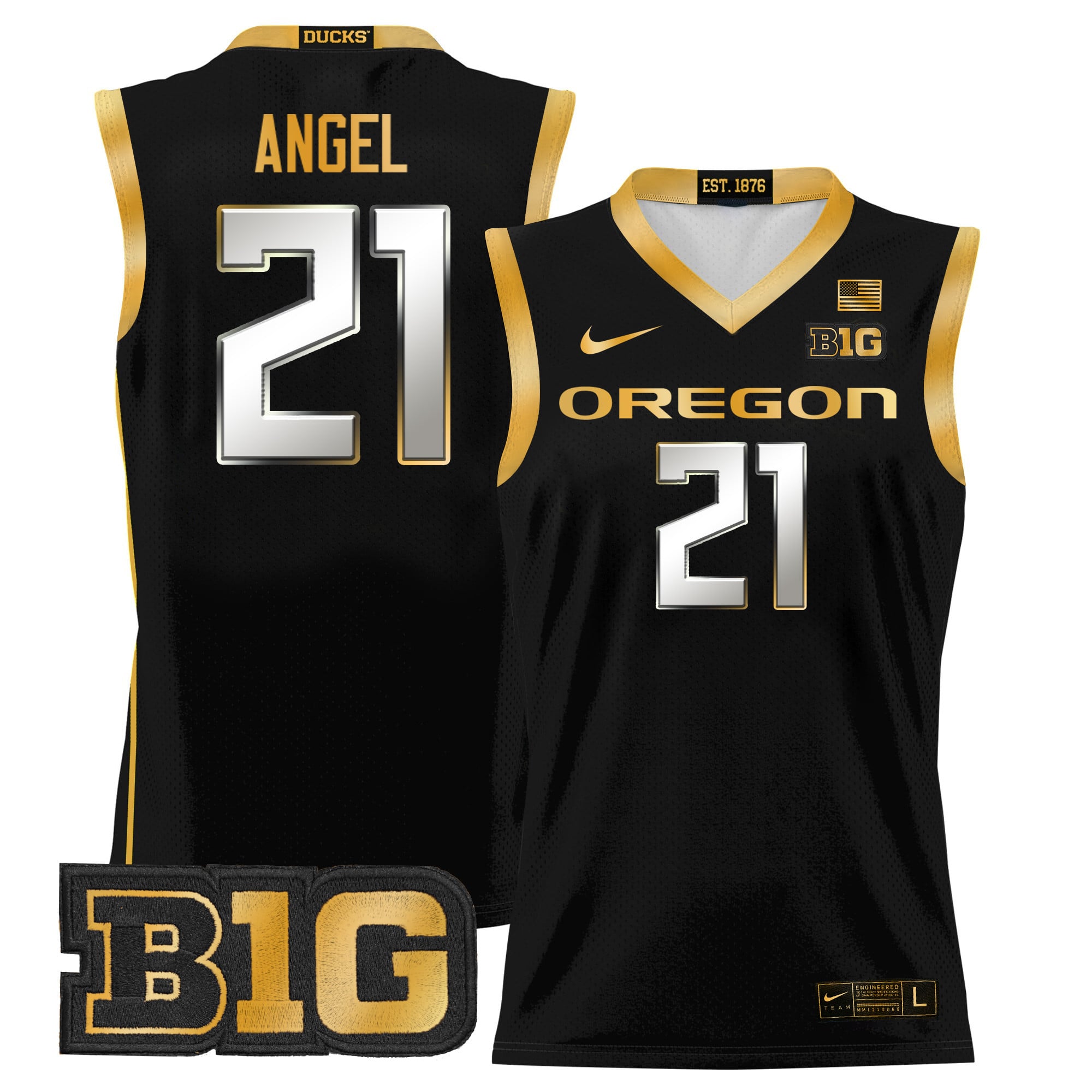 Men's Oregon Ducks 2024 Lightweight Basketball Jersey - All Stitched