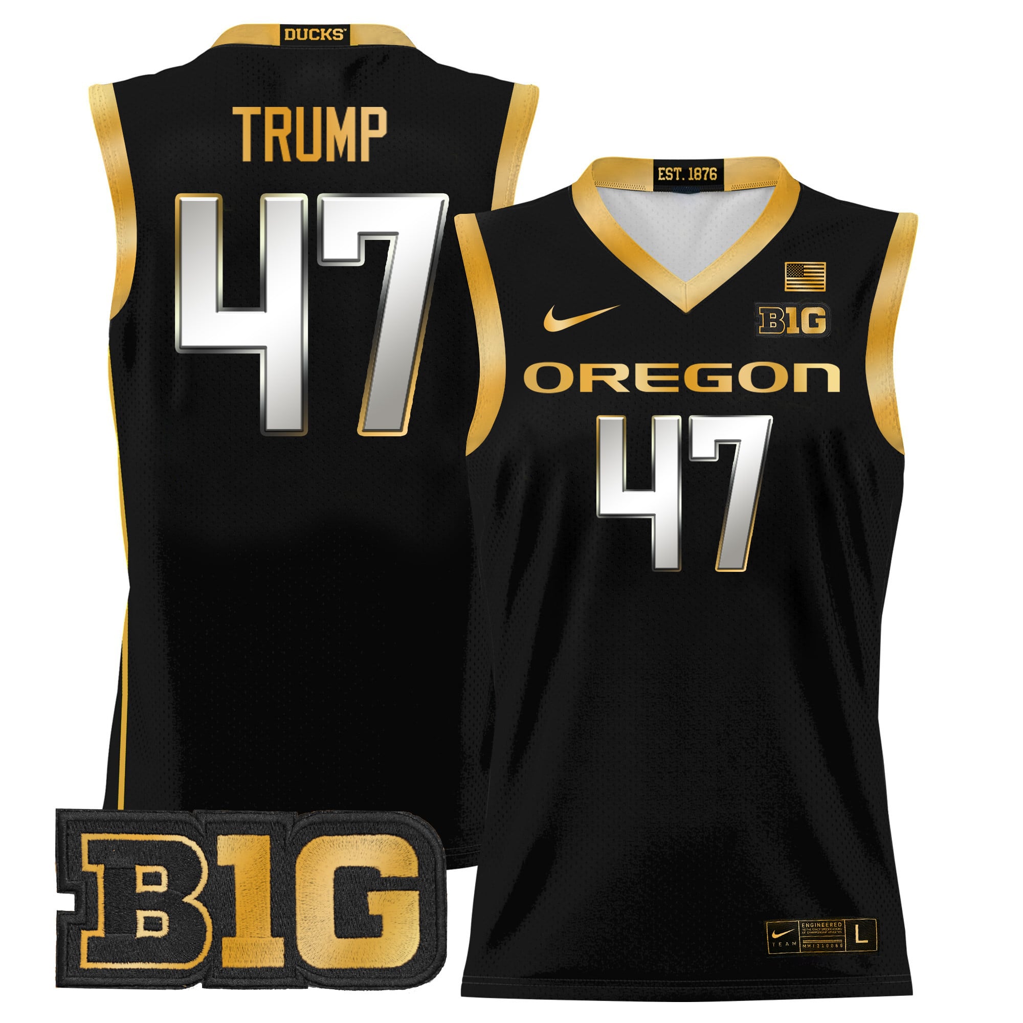 Men's Oregon Ducks 2024 Lightweight Basketball Jersey - All Stitched