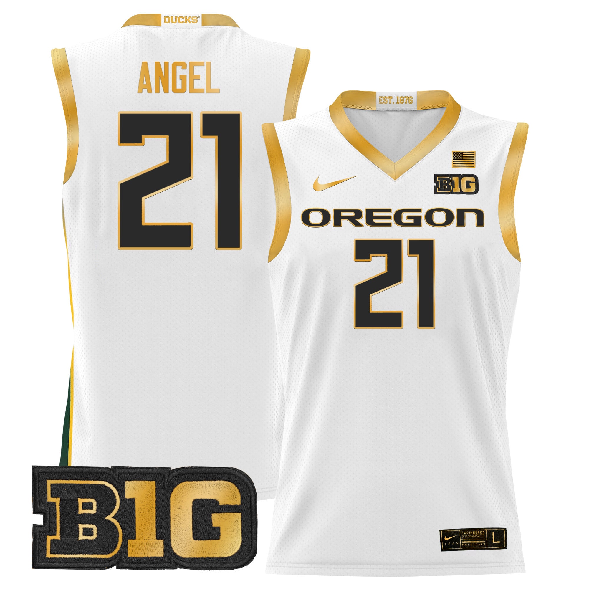 Men's Oregon Ducks 2024 Lightweight Basketball Jersey - All Stitched