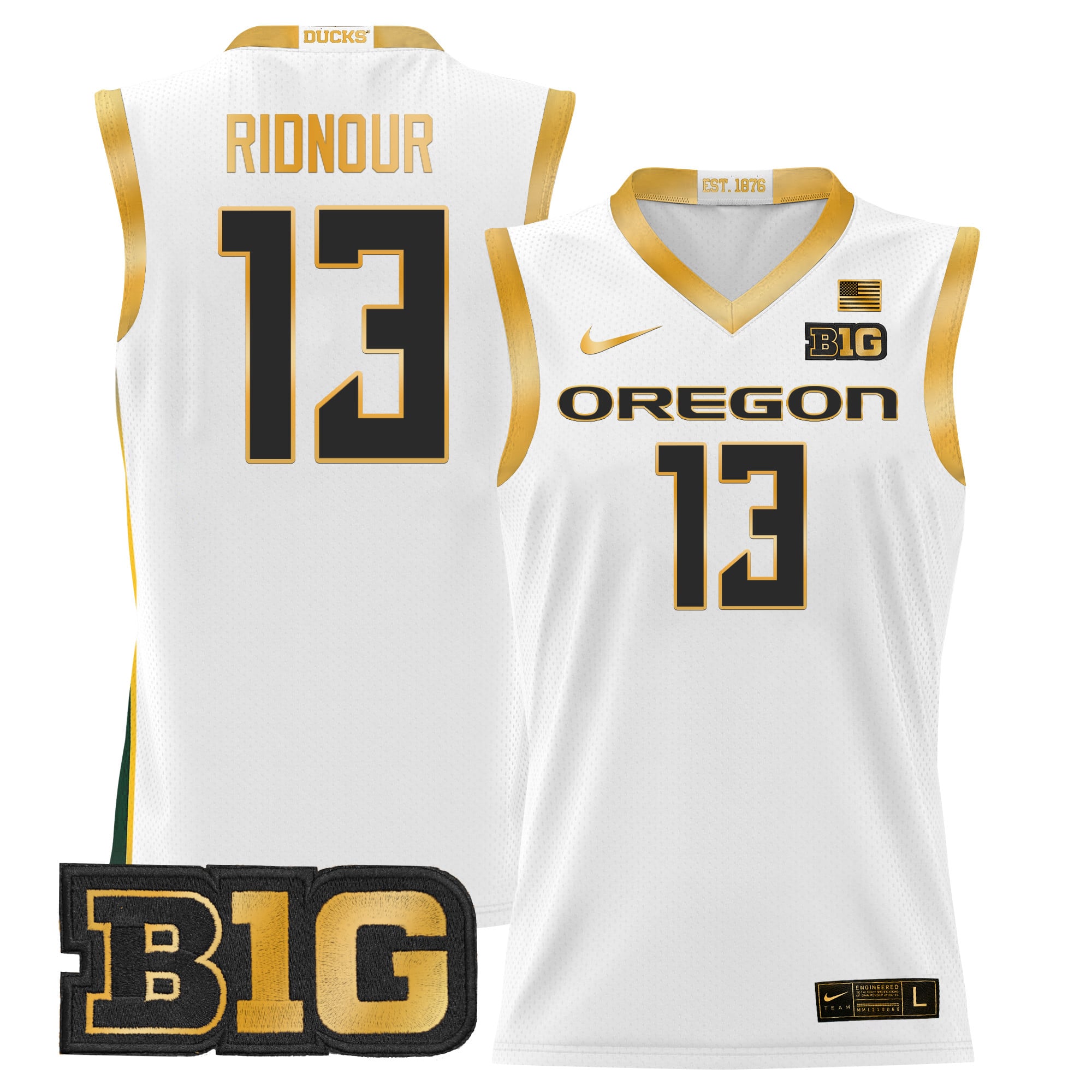 Men's Oregon Ducks 2024 Lightweight Basketball Jersey - All Stitched