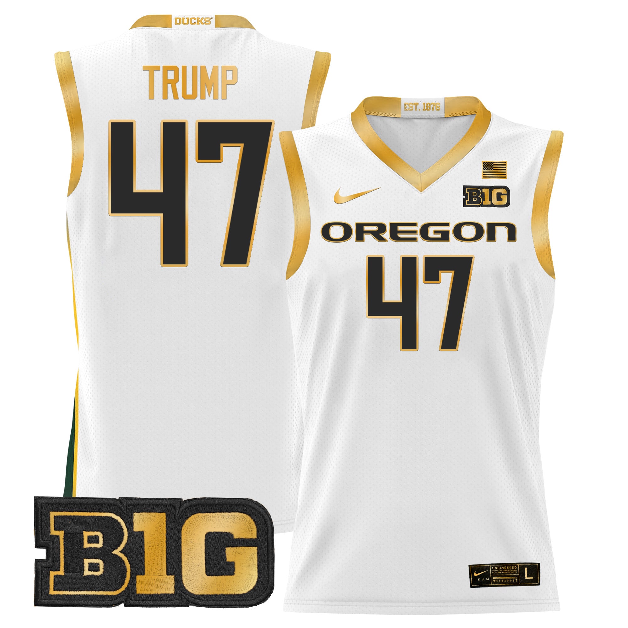 Men's Oregon Ducks 2024 Lightweight Basketball Jersey - All Stitched