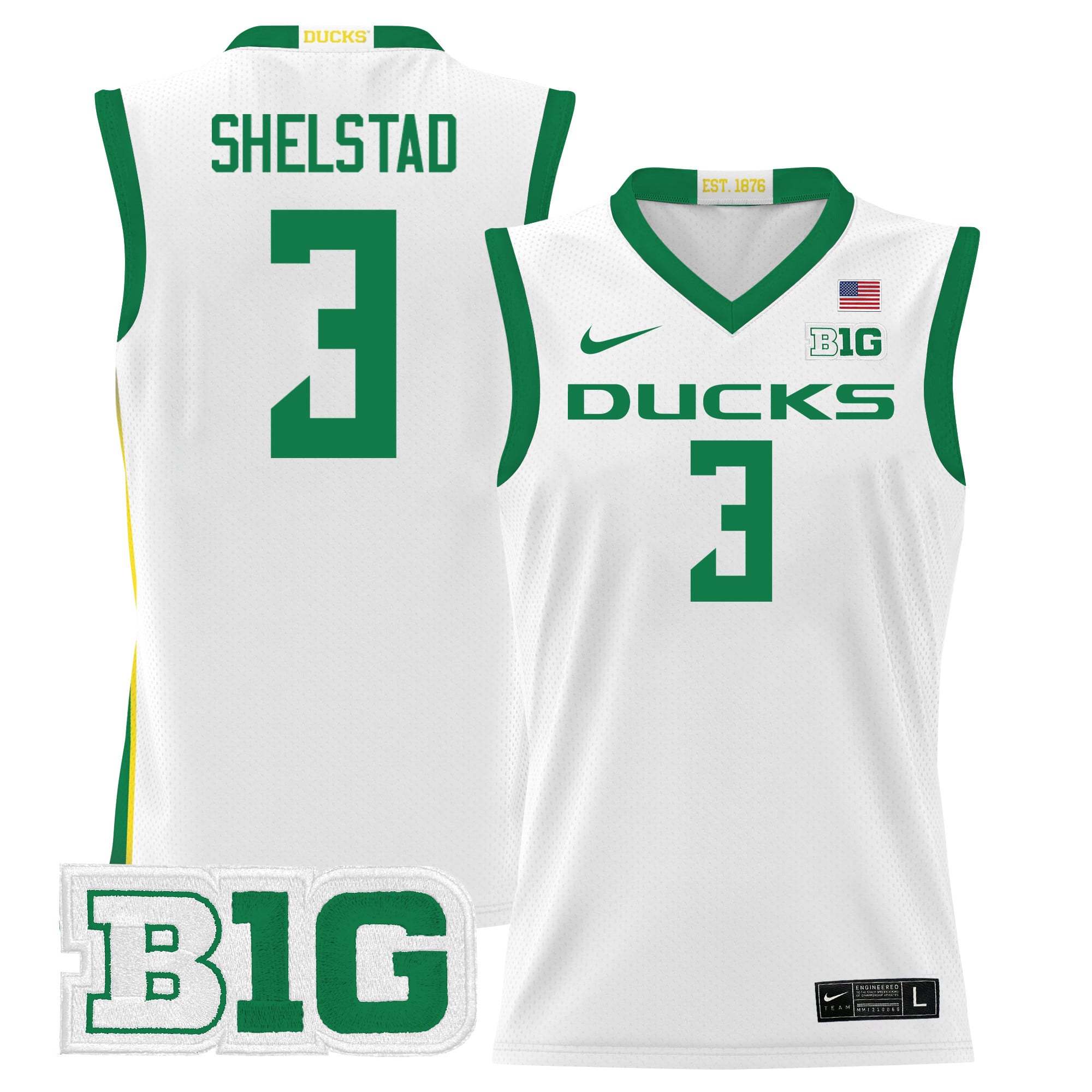 Men's Oregon Ducks 2024 Lightweight Basketball Jersey - All Stitched