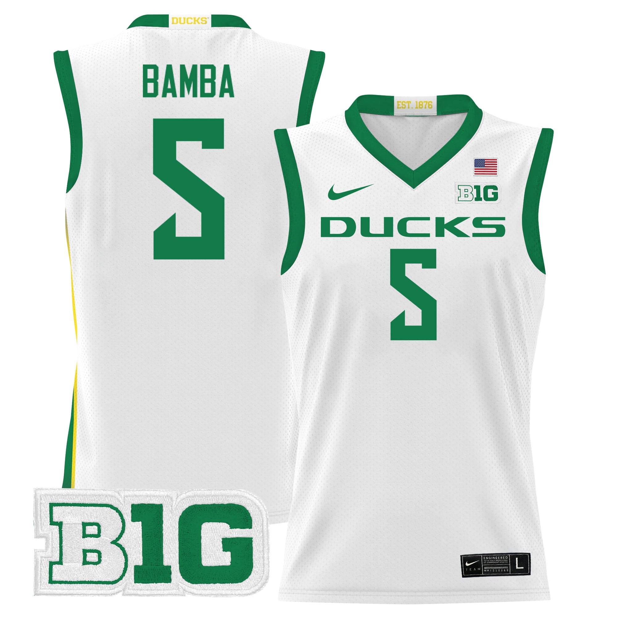 Men's Oregon Ducks 2024 Lightweight Basketball Jersey - All Stitched
