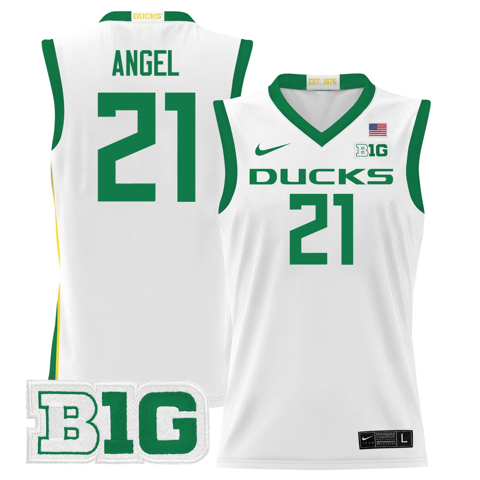 Men's Oregon Ducks 2024 Lightweight Basketball Jersey - All Stitched