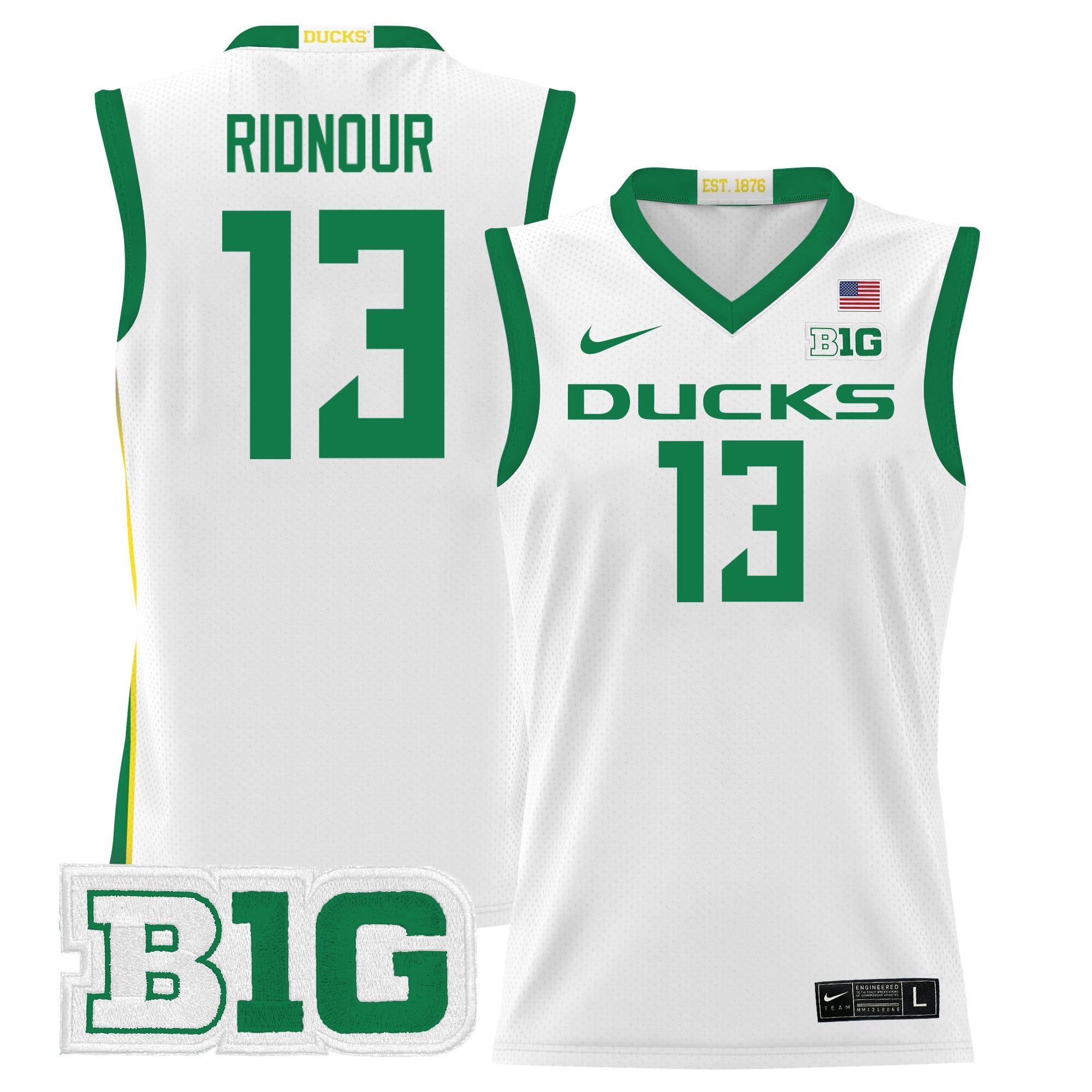 Men's Oregon Ducks 2024 Lightweight Basketball Jersey - All Stitched