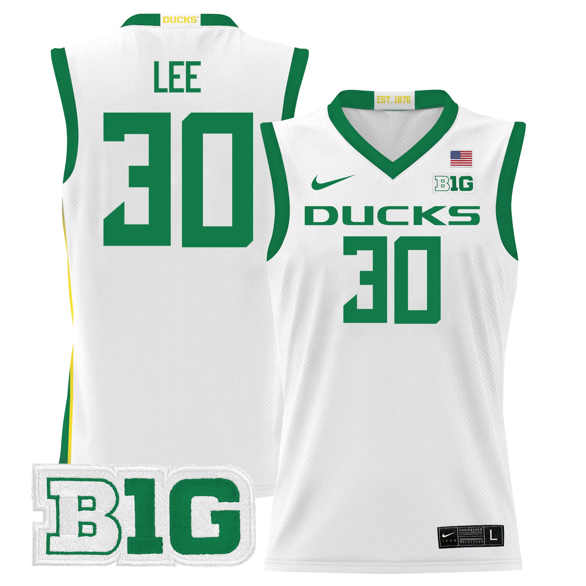 Men's Oregon Ducks 2024 Lightweight Basketball Jersey - All Stitched